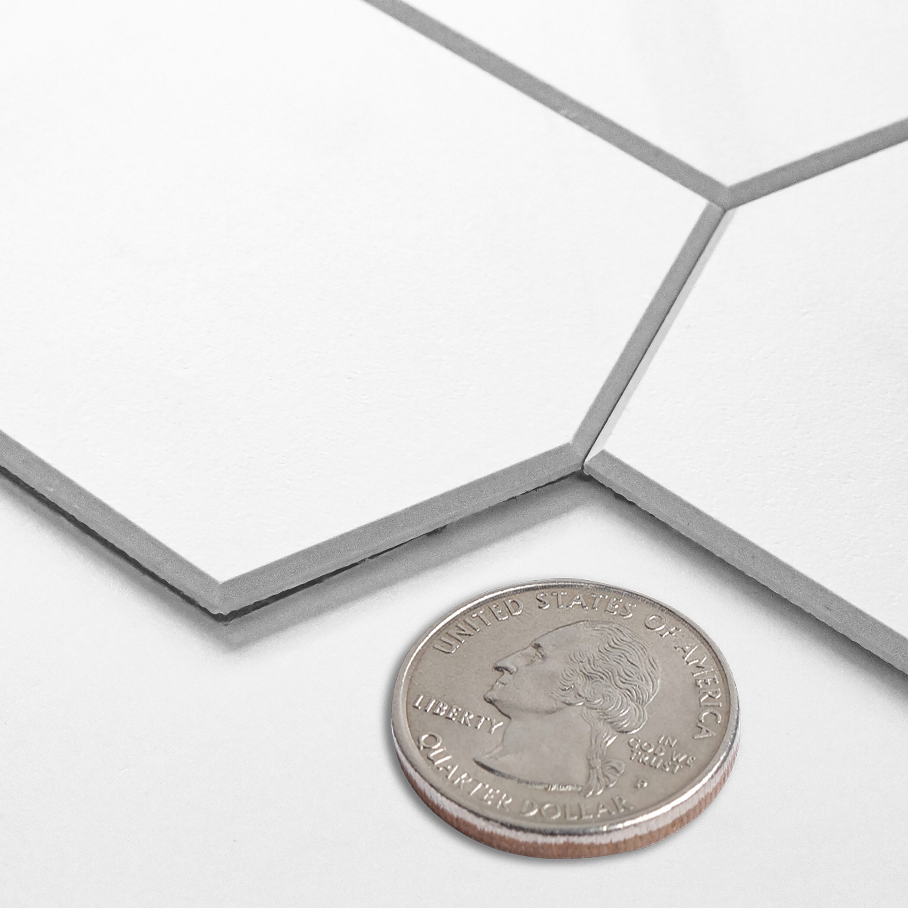 Calacatta White Stone Composite Peel and Stick Backsplash Tiles