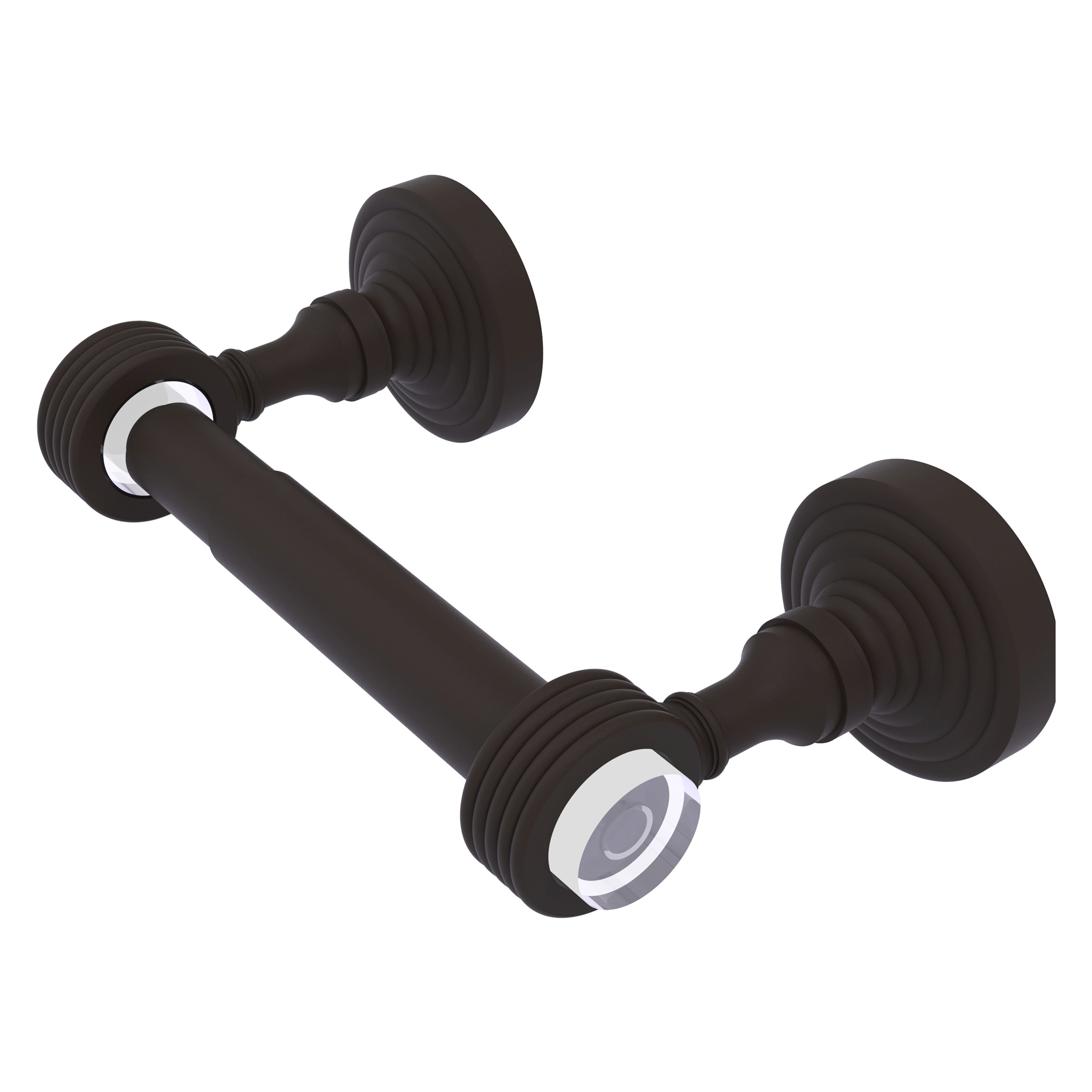 Allied Brass PG-24G-ORB Pacific Grove Oil-rubbed Bronze Wall mount Double post Toilet Paper Holder 1 -Rolls with Storage