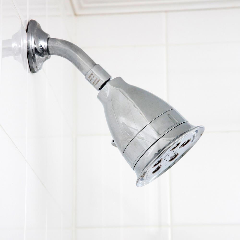 Polished Chrome Adjustable Shower Head with Filter and Jet Spray