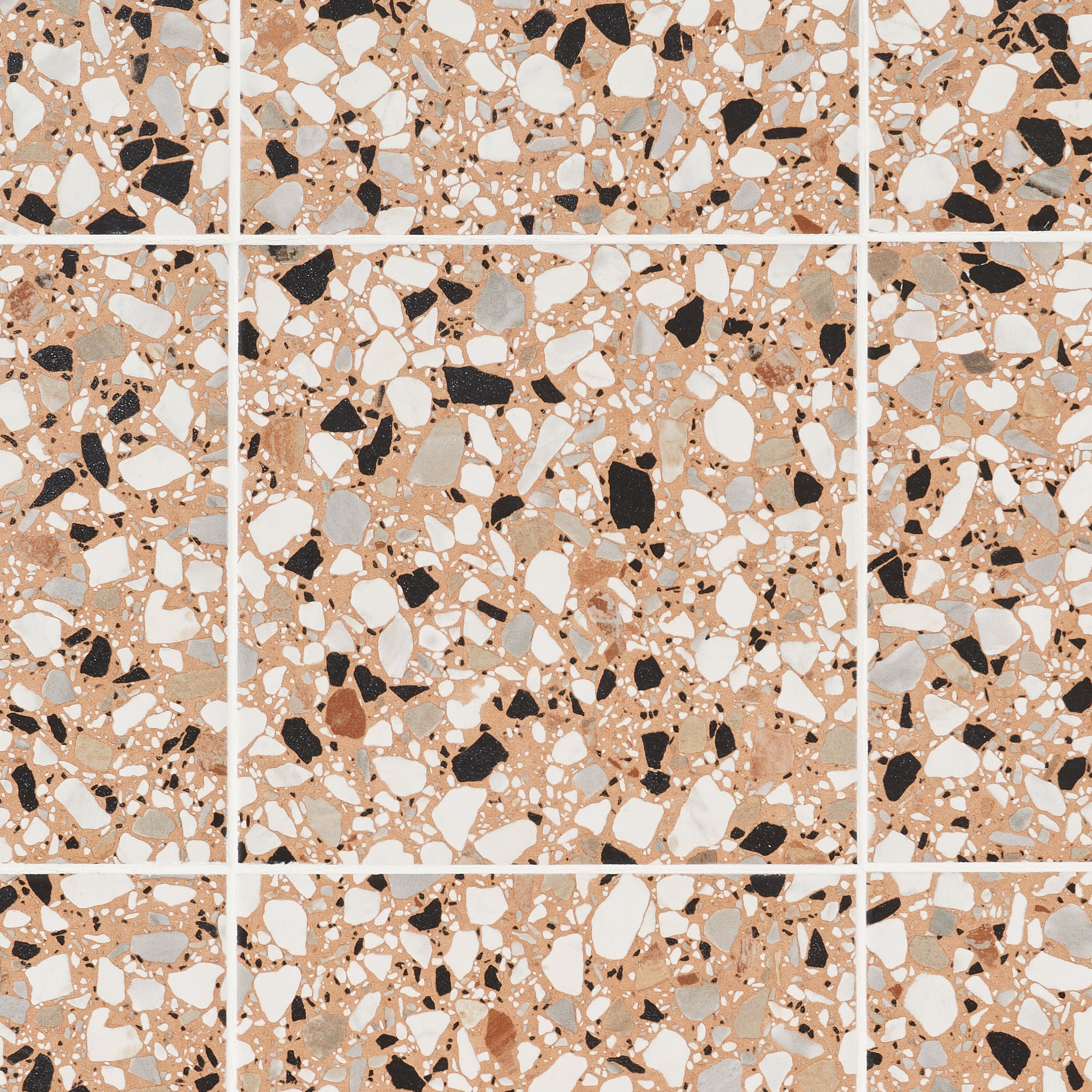 Artmore Tile EXT3RD106836 Shards Terrazzo Terracotta 8-in x 8-in Matte Porcelain Cement look Standard Floor and Wall Tile ( 12.48-sq ft Carton )