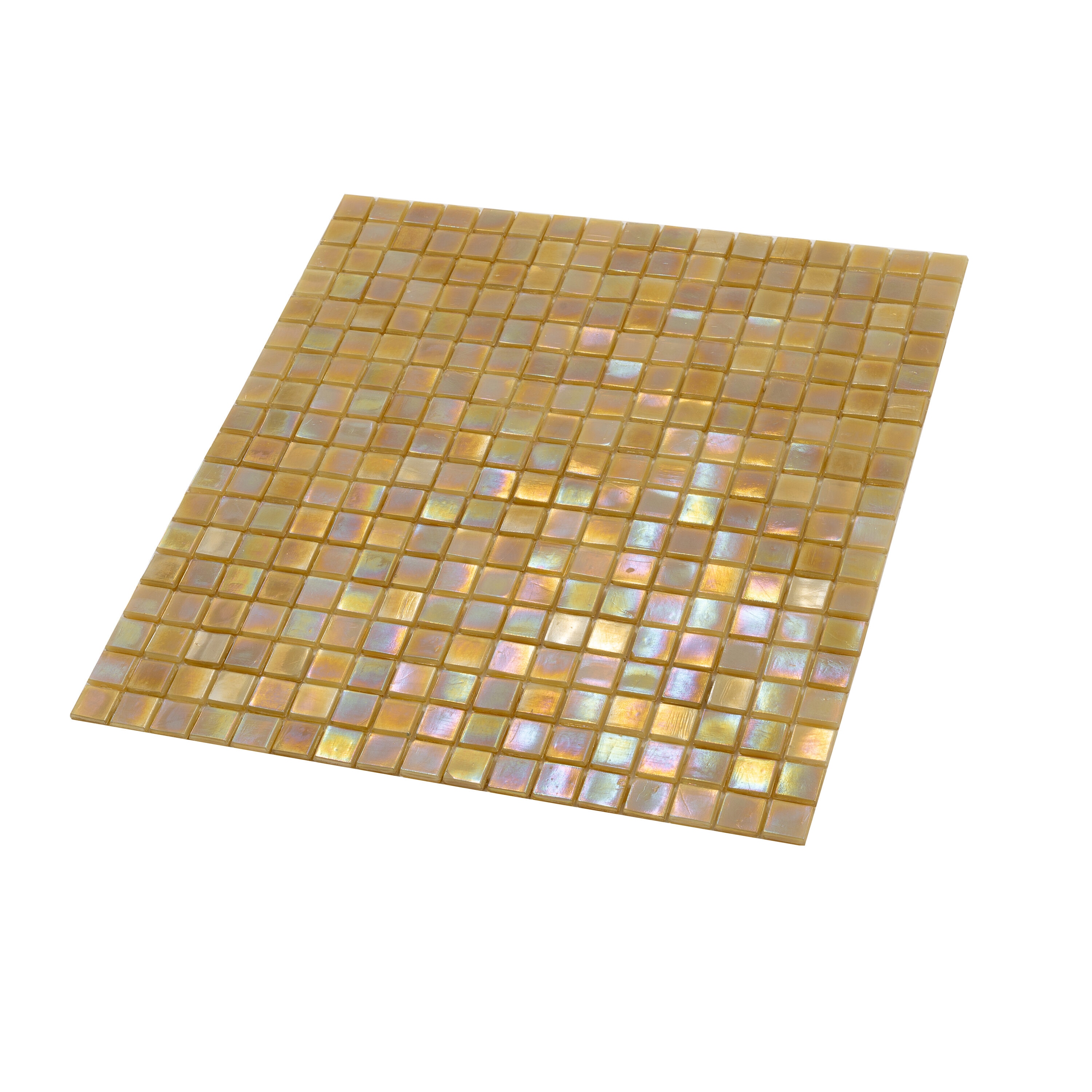 Skosh 11.6" x 11.6" Glossy Beige Glass Mosaic Tile