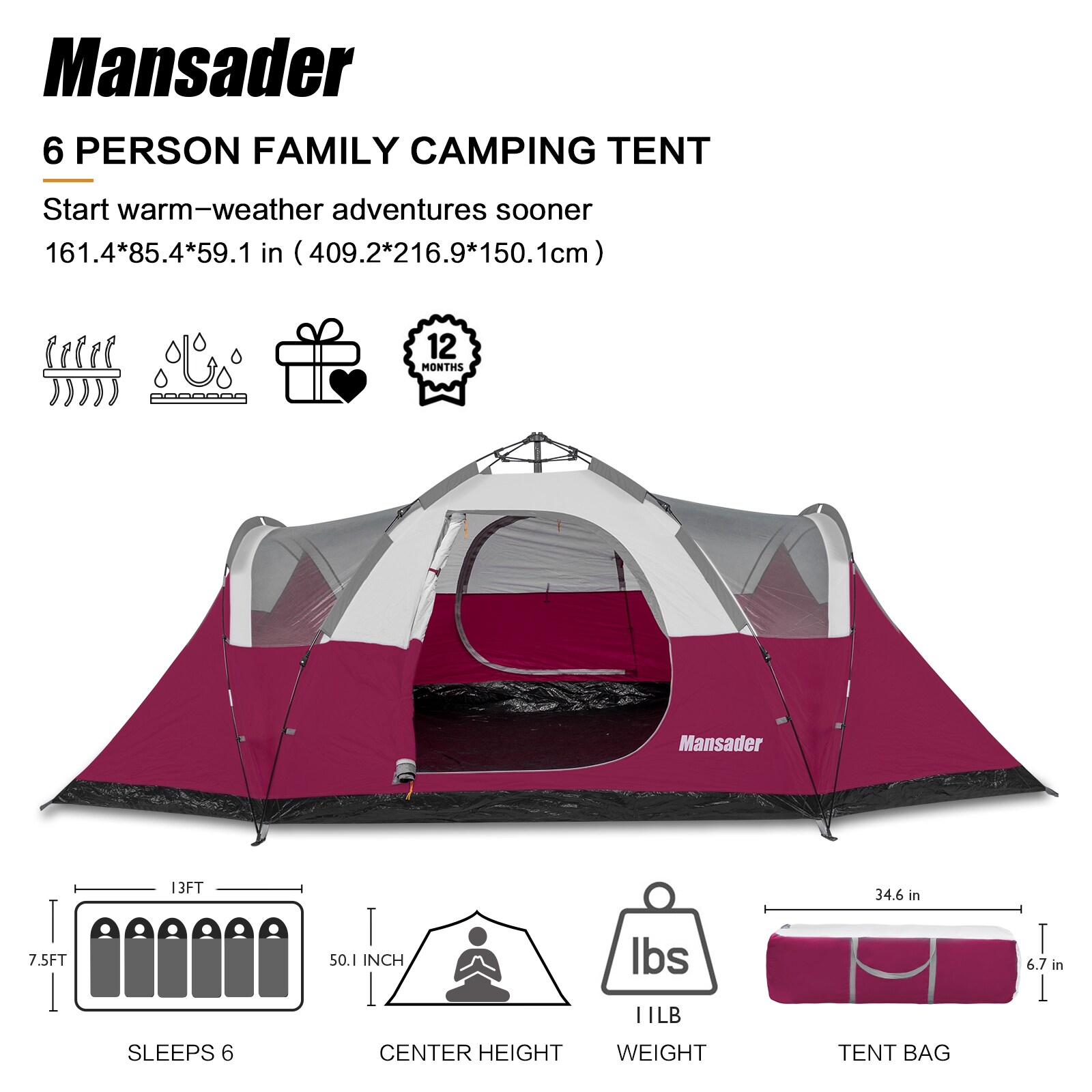 GARSING MAN-AUTODO-F-6P-RGG tents - View #5