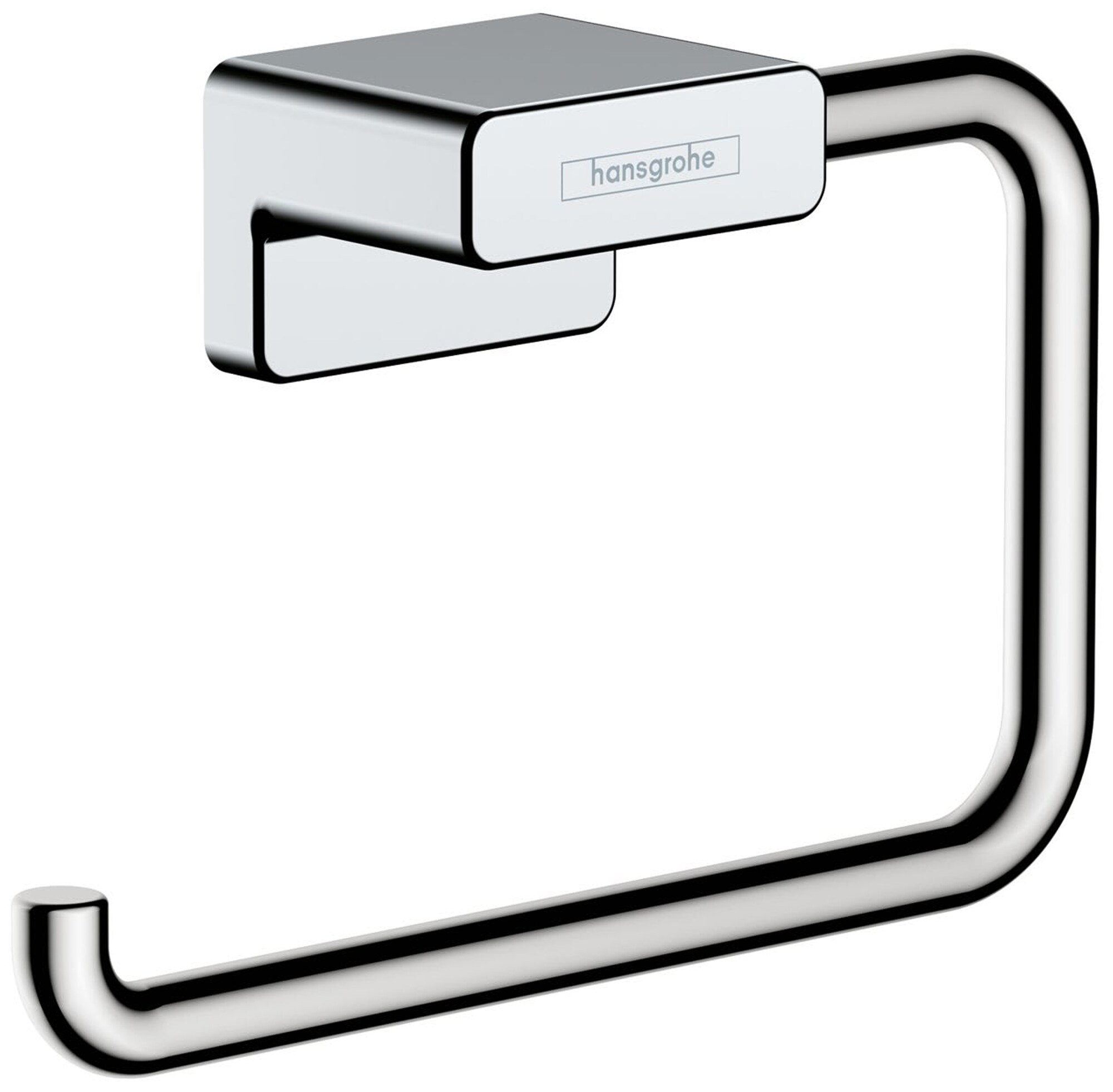 Hansgrohe 41771000 AddStoris Chrome Wall mount Euro Toilet Paper Holder 1 -Rolls with Storage