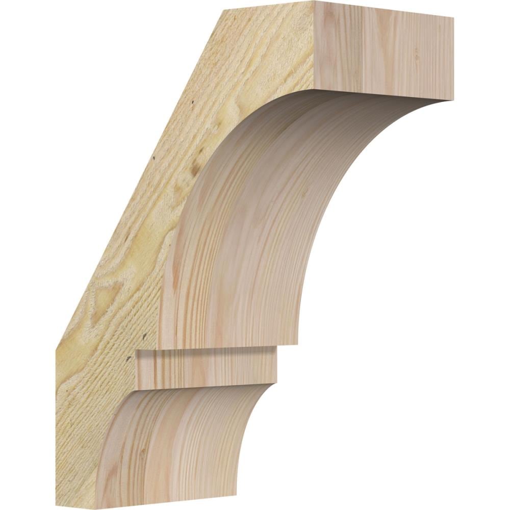 Ekena Millwork BRC06X10X14BOA00RDF 6-in x 10-in x 14-in Douglas Fir Unfinished Wood Balboa Rough Sawn Knee Brace