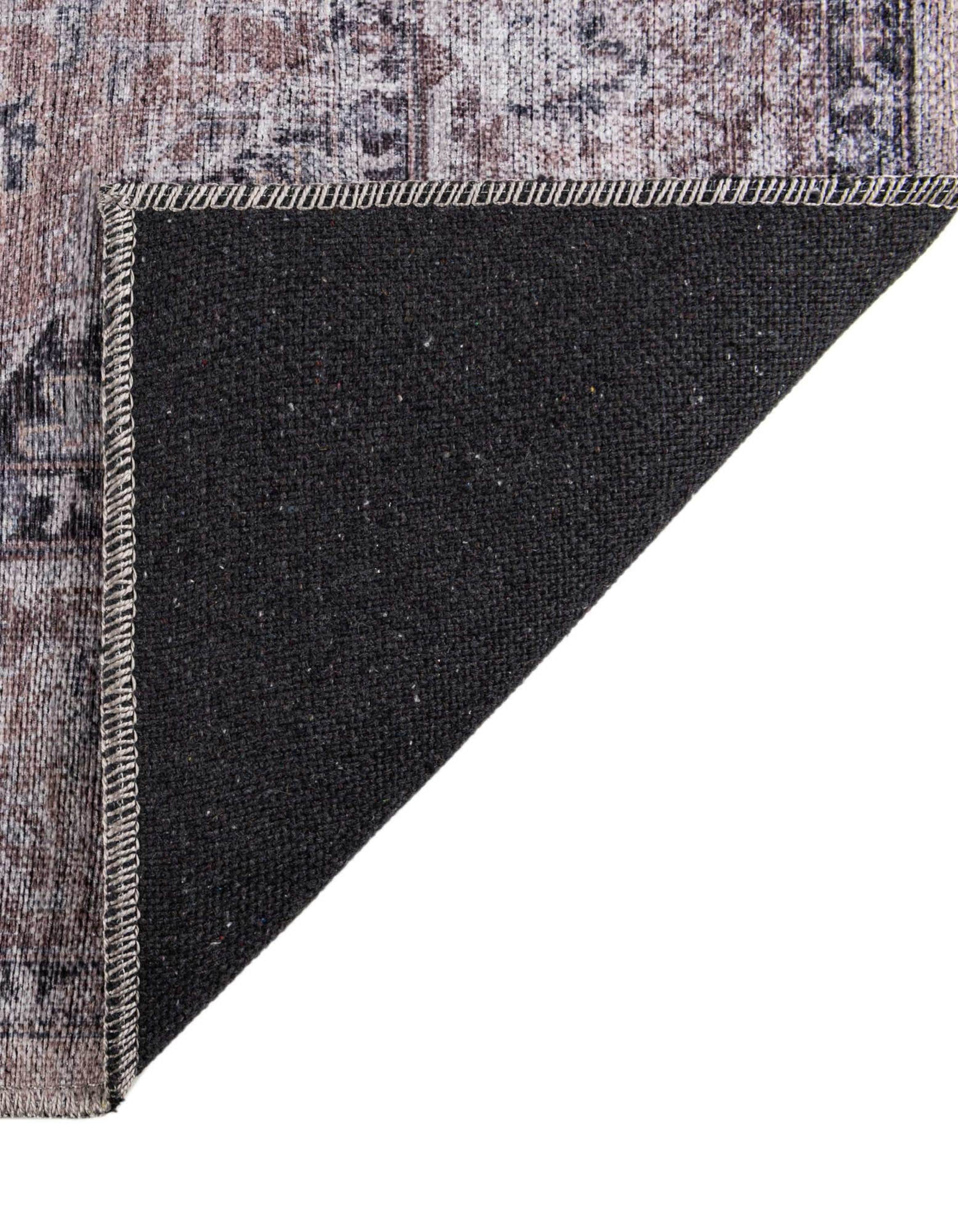 Ivory Floral Chenille Washable Runner Rug