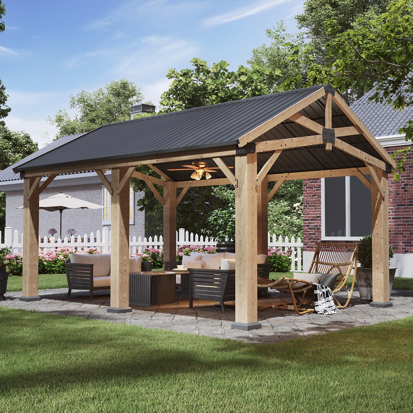AOXUN G30006 Wood-Resin-Gazebos - View #2