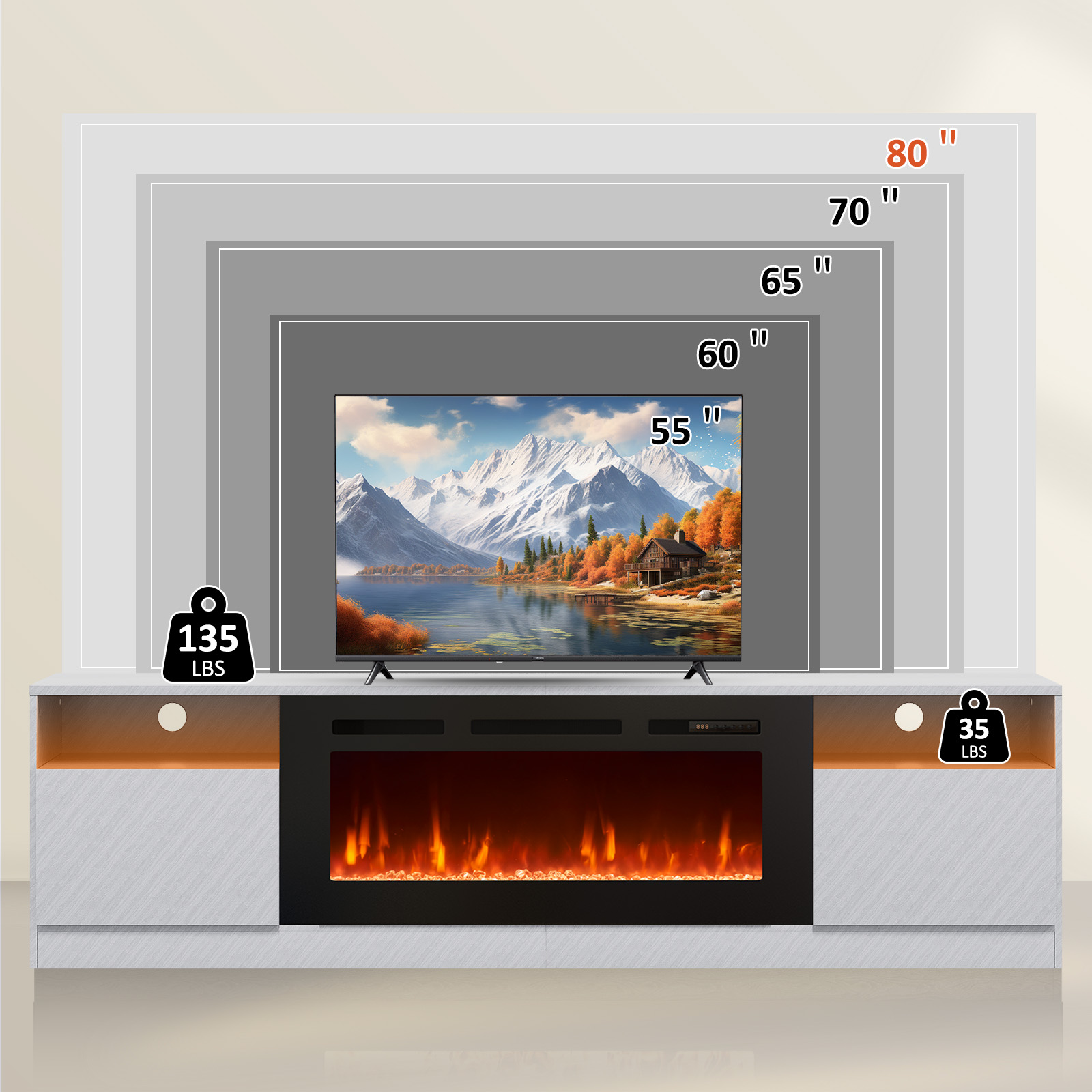 Bapipro TE22A28G Electric-Fireplaces - View #7