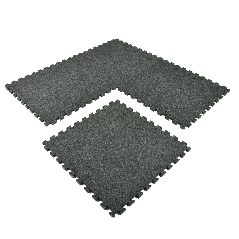 Greatmats Royal Carpet 24-in x 24-in Dark Gray Interlocking Indoor ...