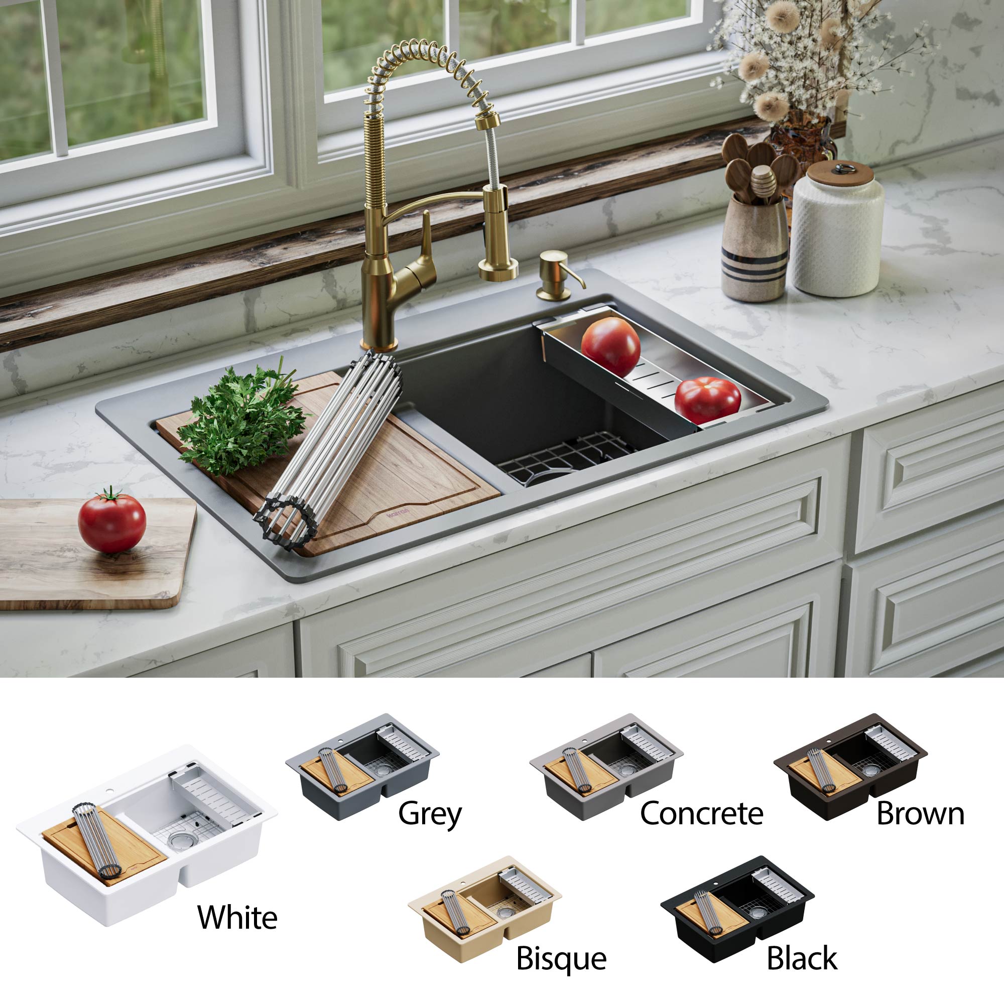 Karran QTWS-880-GR Kitchen-Sinks - View #7