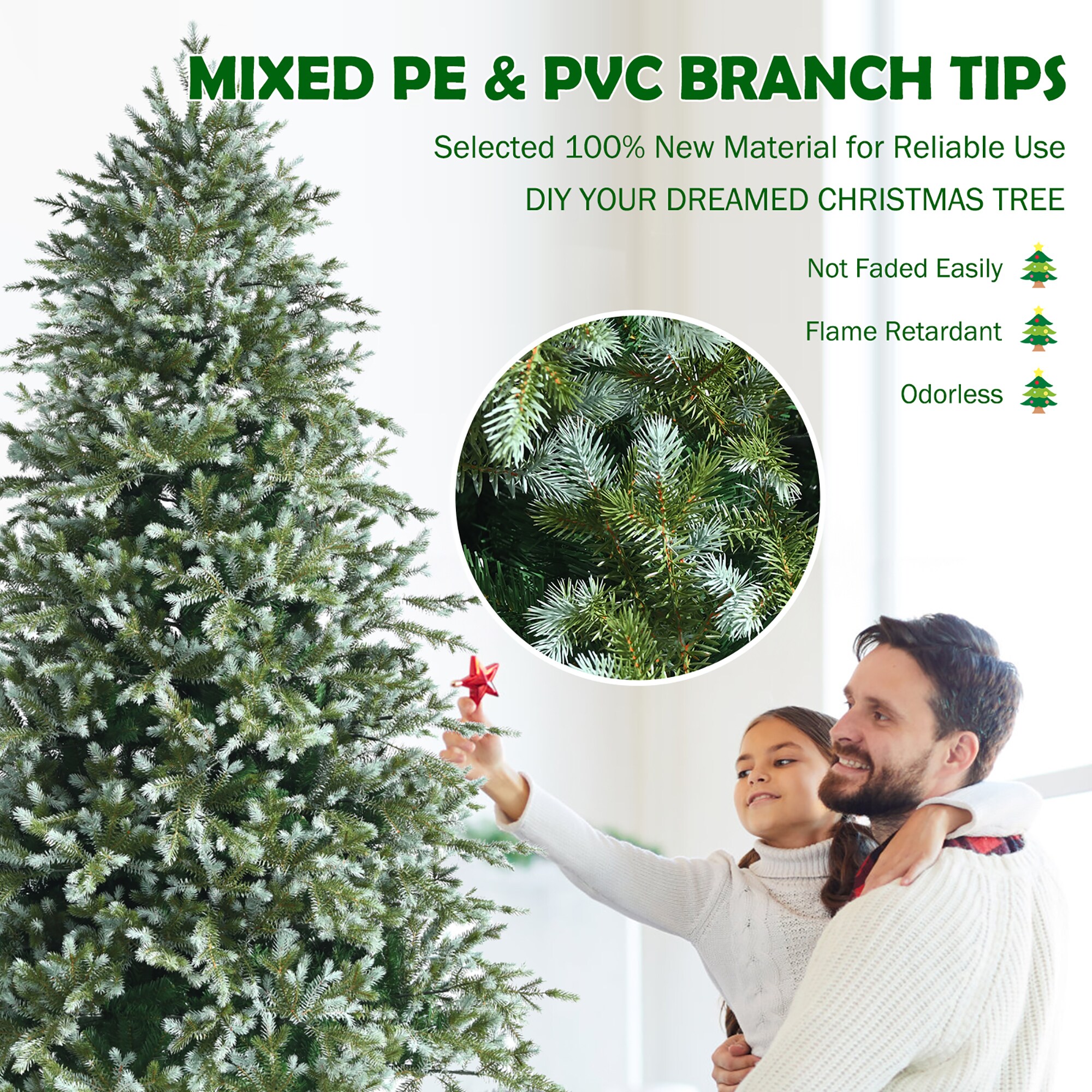 Costway CM23594 Artificial-Christmas-Trees - View #4