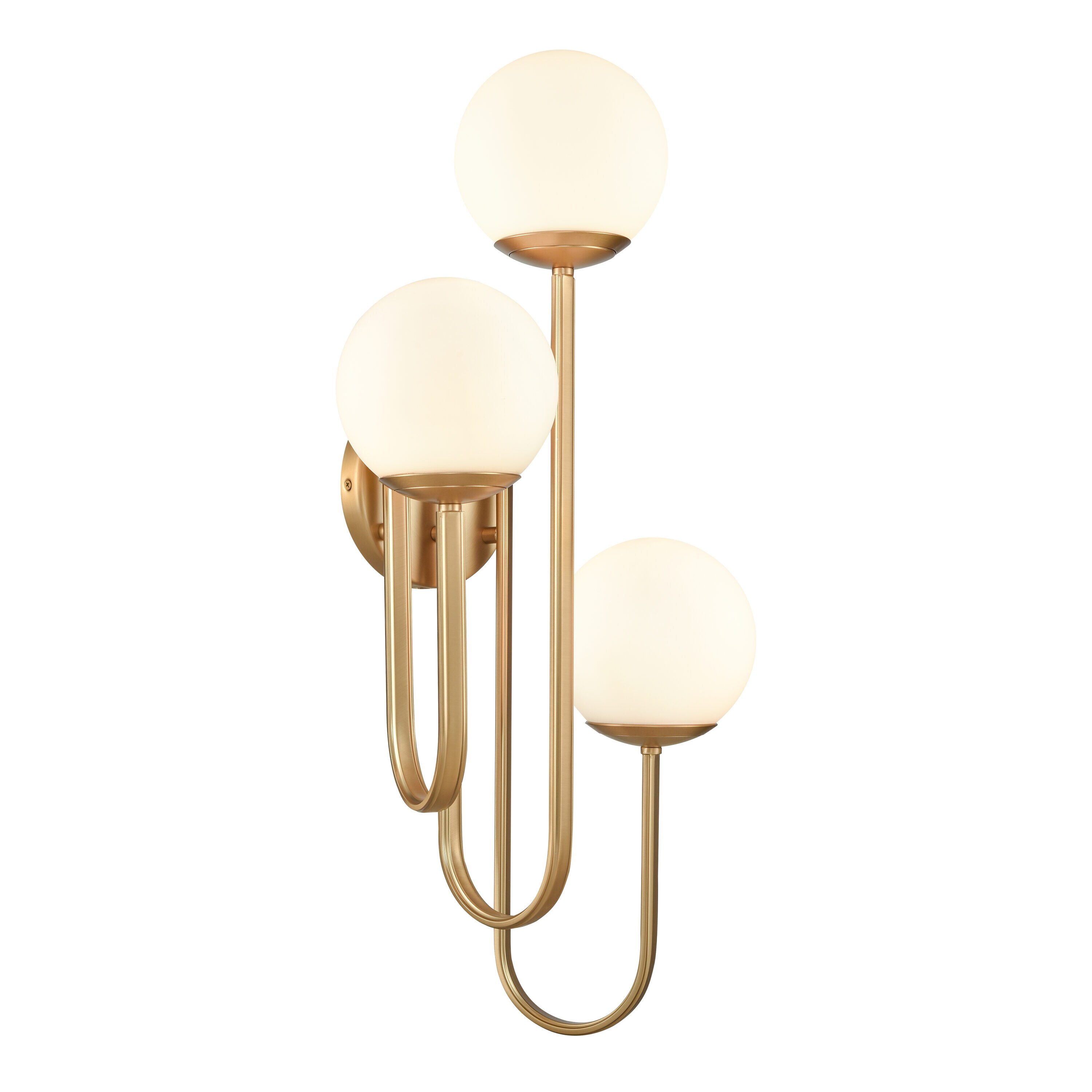 Westmore by ELK Lighting LW-202302010191 Chestnut 13.25-in W 3 -Light Brushed Gold Wall Sconce