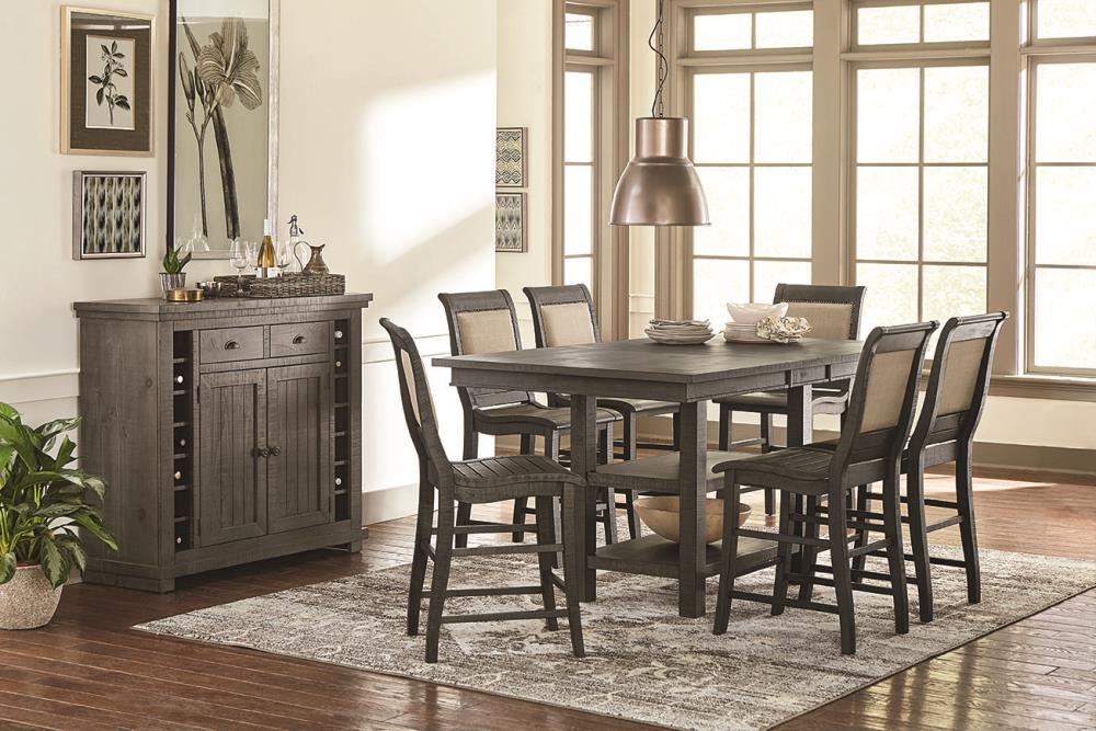 Progressive Furniture Willow Distressed Dark Gray Transitional ...