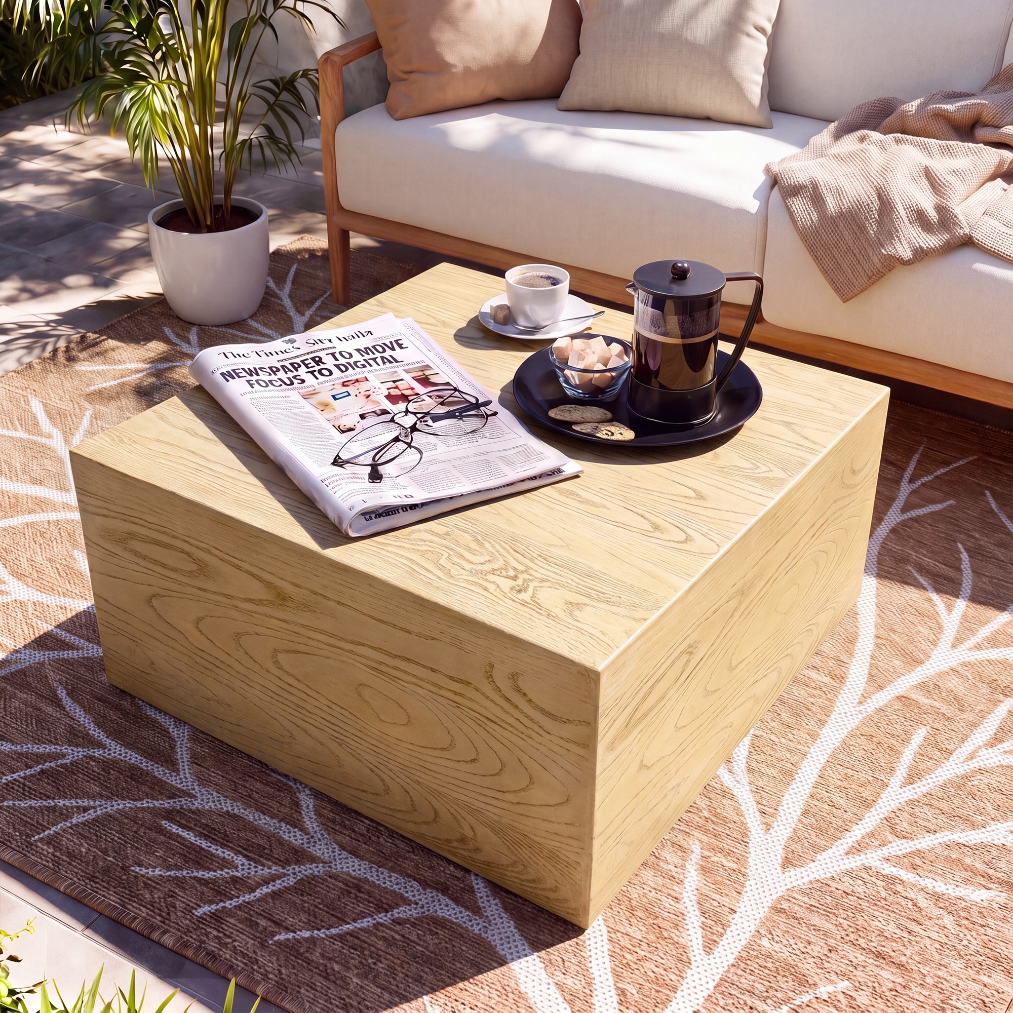 Patio Watcher - Coffee Tables Square Coffee Table 28-in W x 28-in L