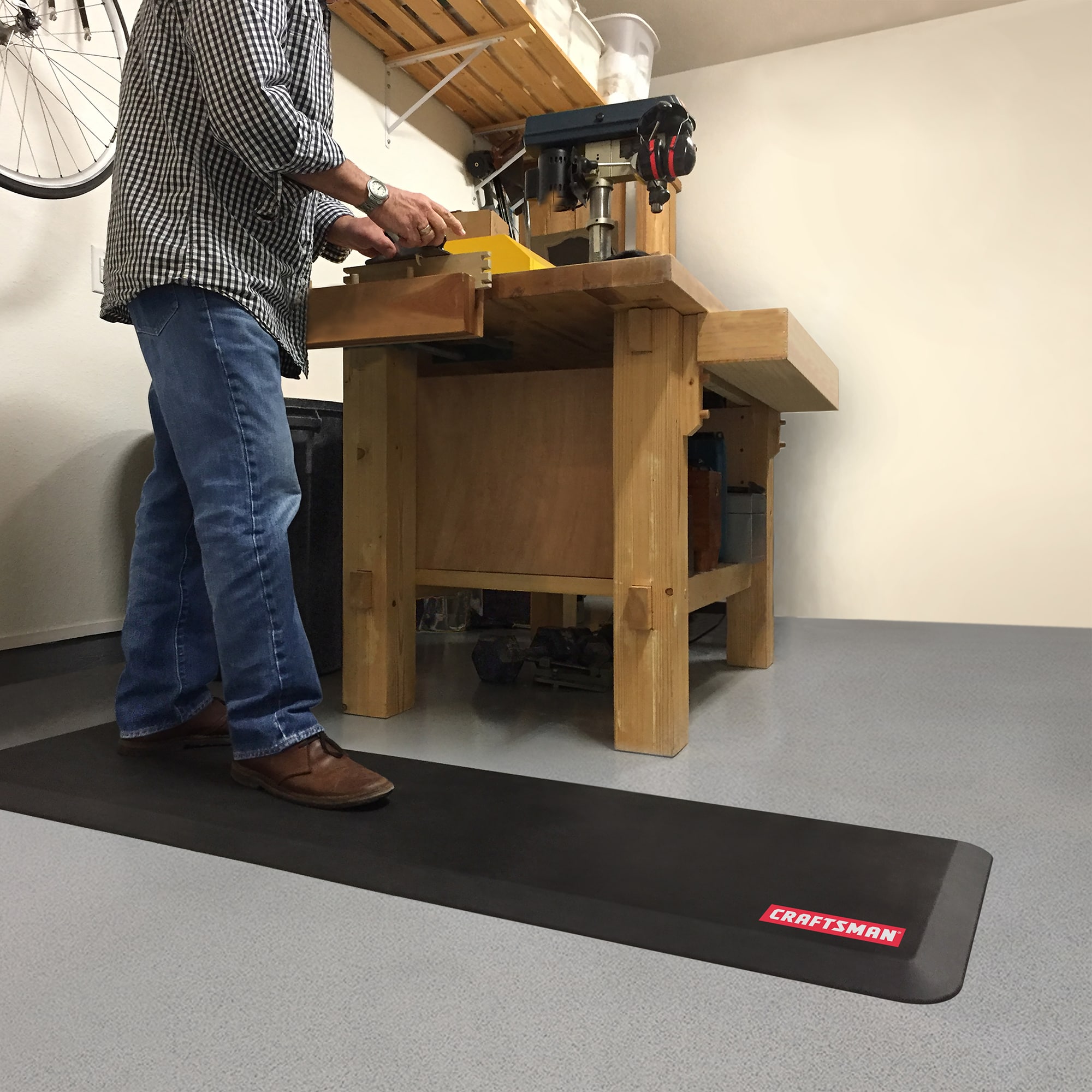 Mount-It! Portable Anti-Fatigue Floor Mat | Red