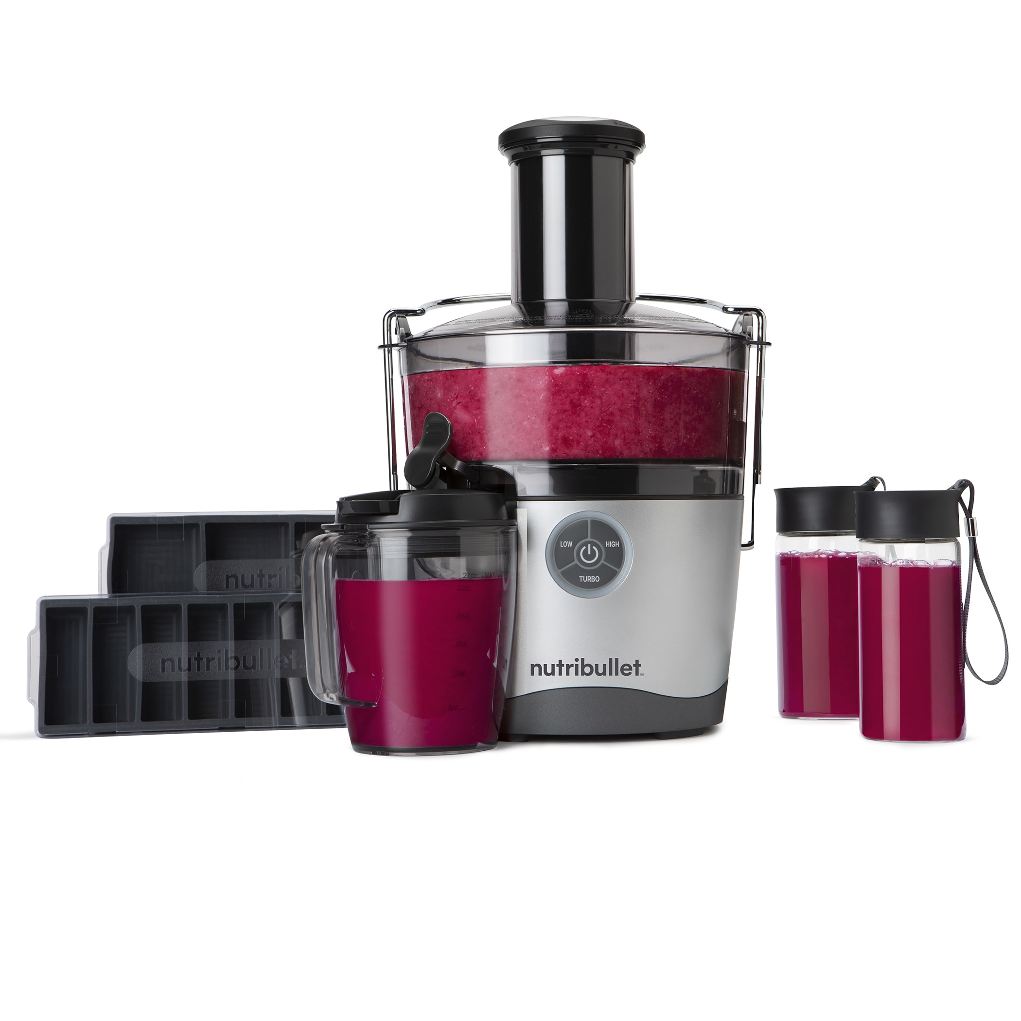 Magic Bullet Juicer Attachment Pitcher, Lid with Separator, Pusher, and  Bottom
