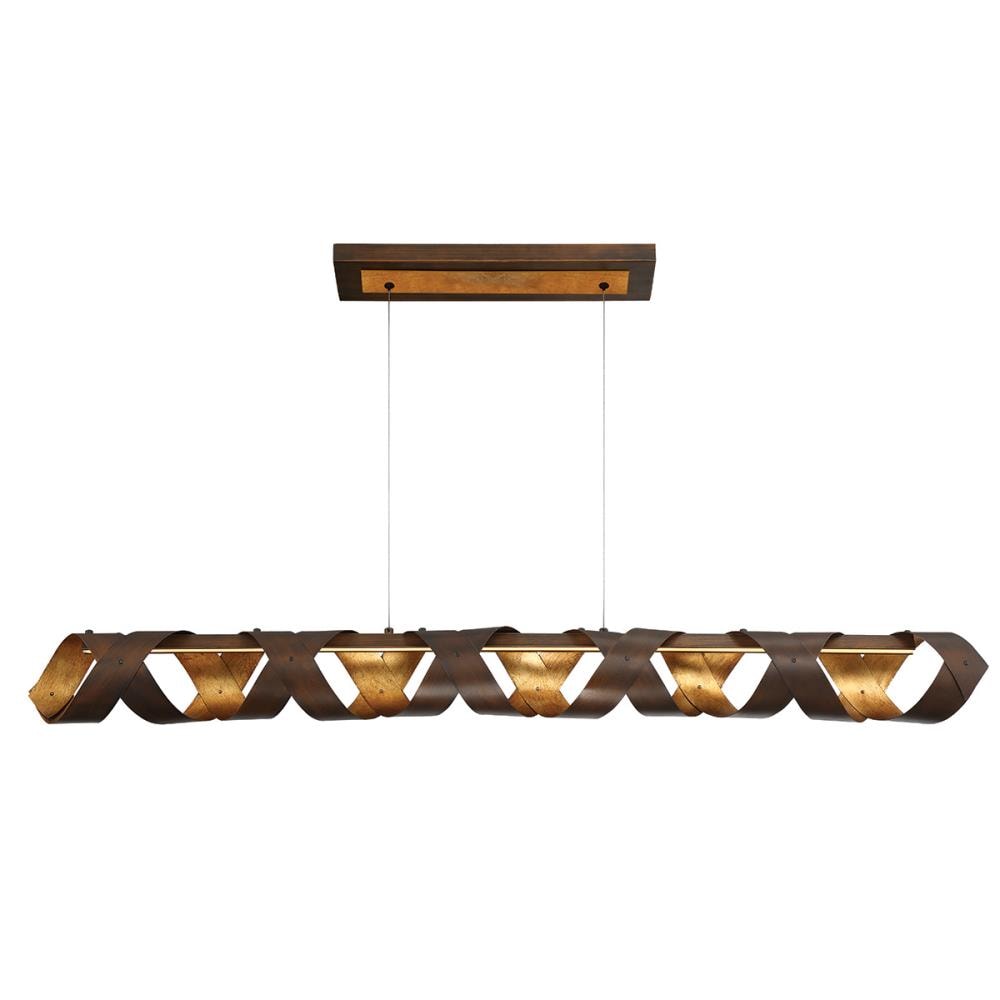 Eurofase 30083-011 Banderia 1 -Light Bronze Industrial Integrated LED For Use in Dining Rooms, Foyers, Kitchens, Living Rooms Chandelier