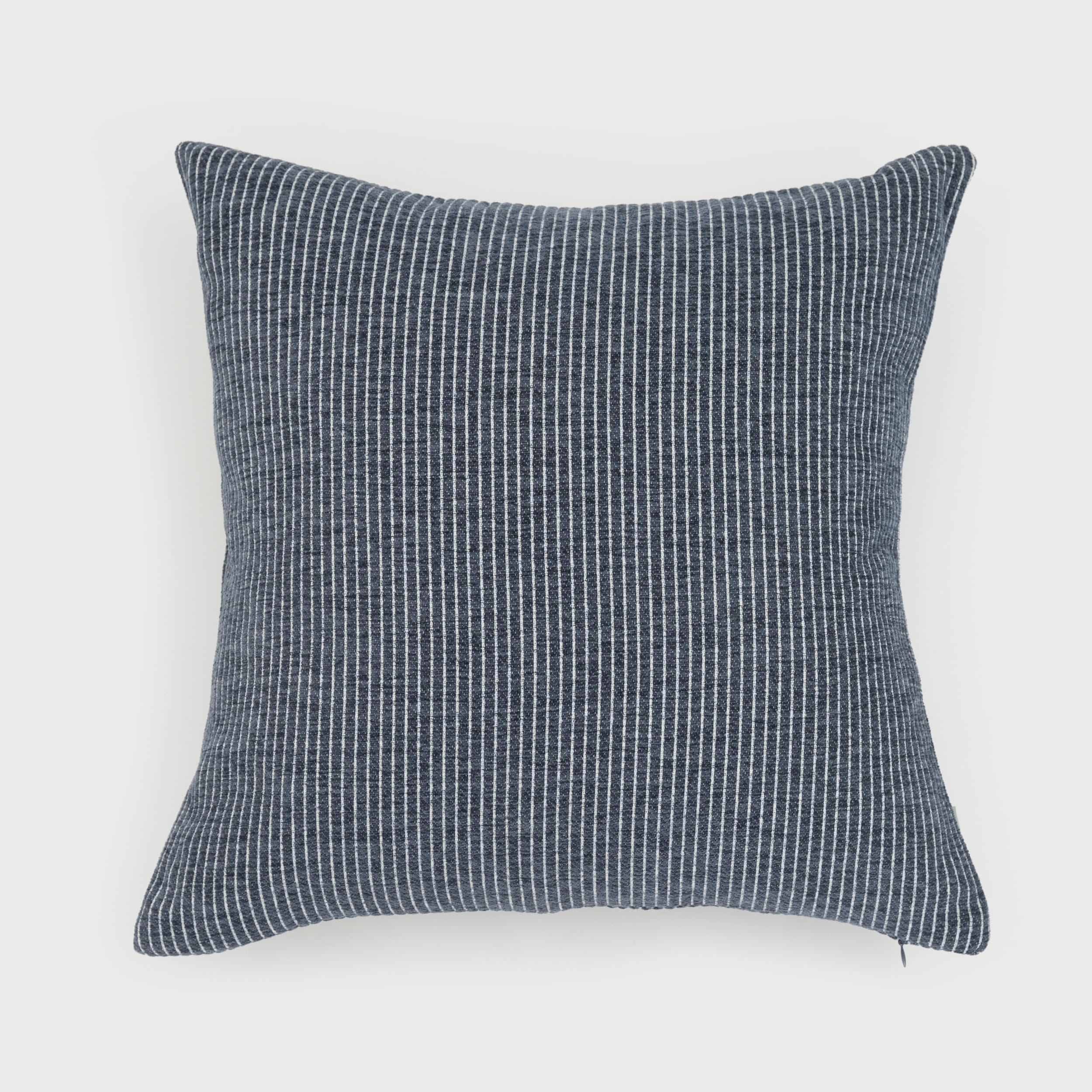 EVERGRACE EG7196912 Elsa Reversible Stripe 18-in x 18-in Mood Indigo Square Indoor Decorative Pillow