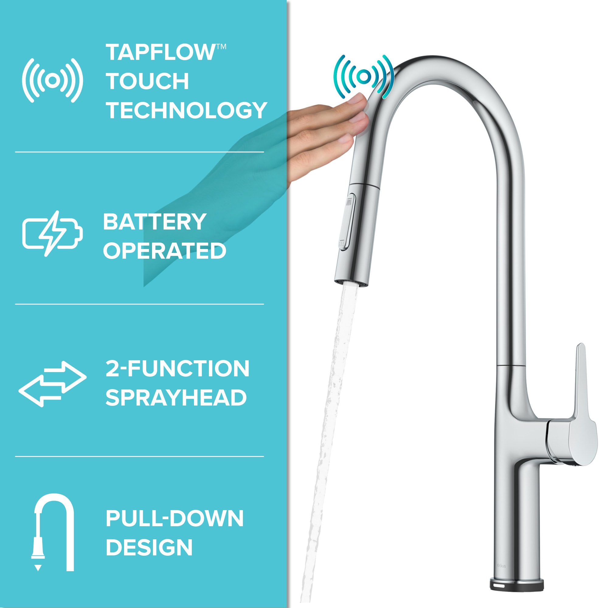Kraus KTF-3101CH Kitchen-Faucets - View #2