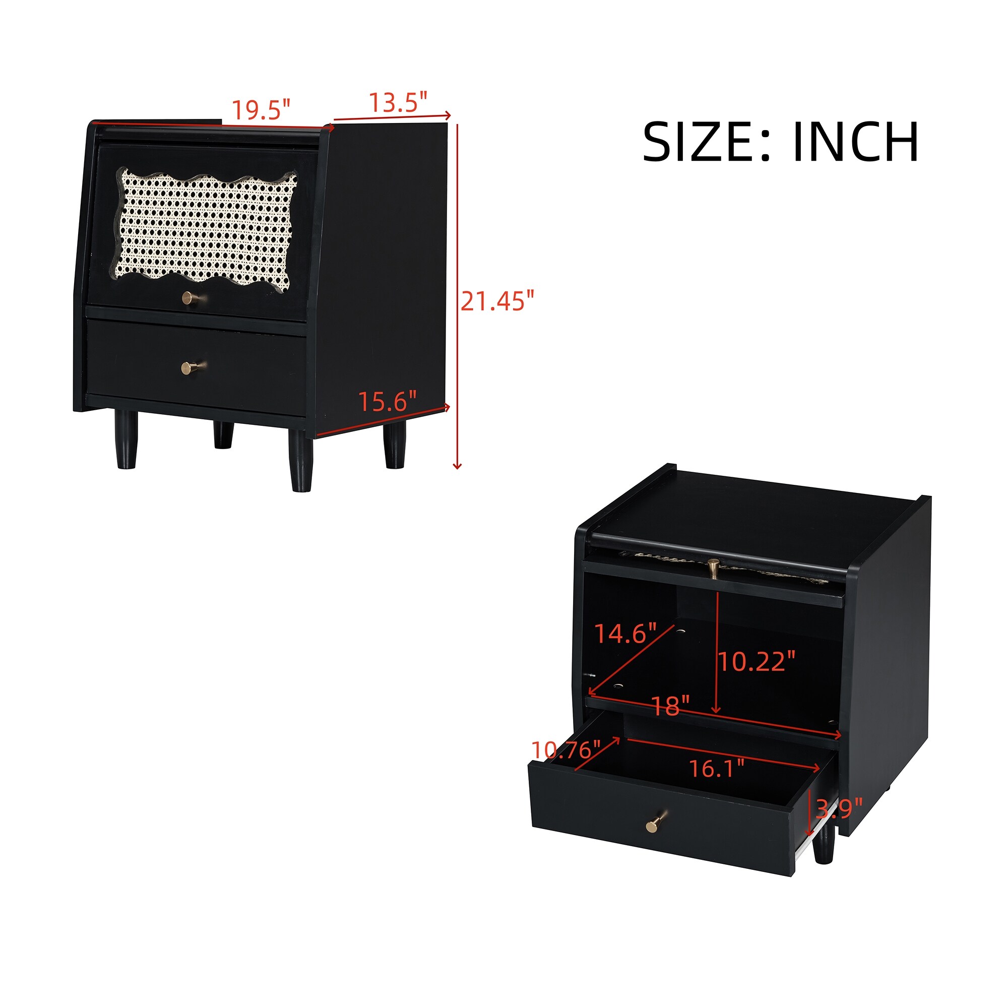 Mondawe MO-JH052-013BK nightstands - View #9