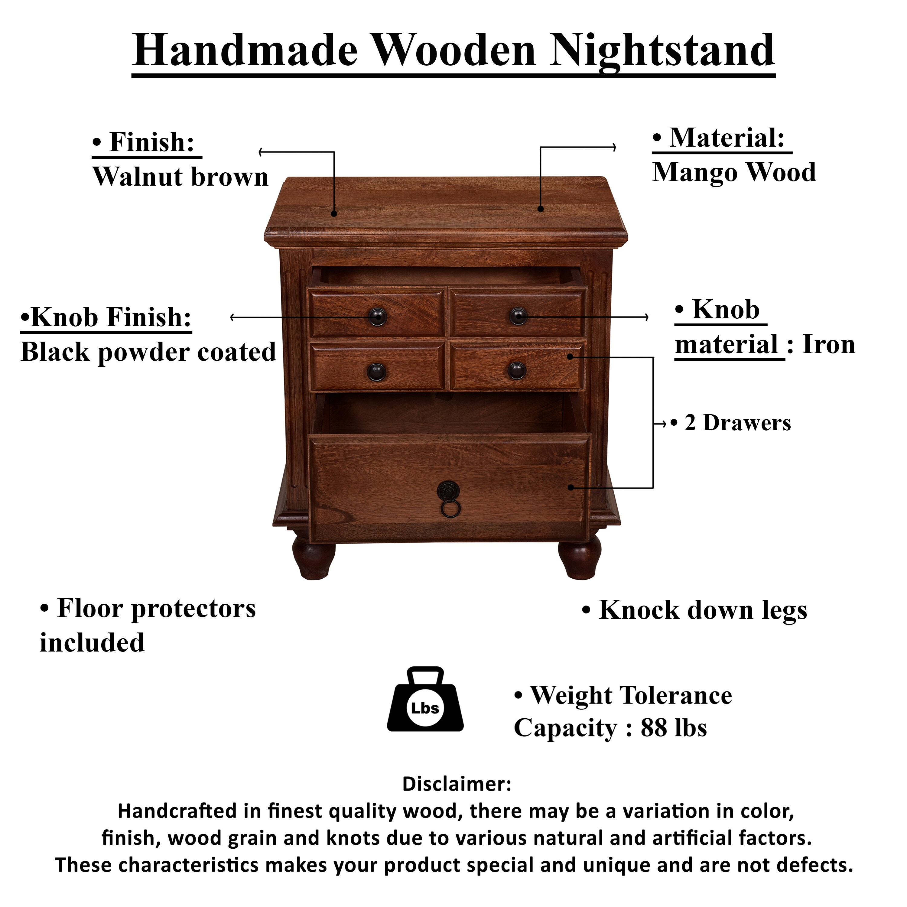 Benzara BM123138 nightstands - View #7