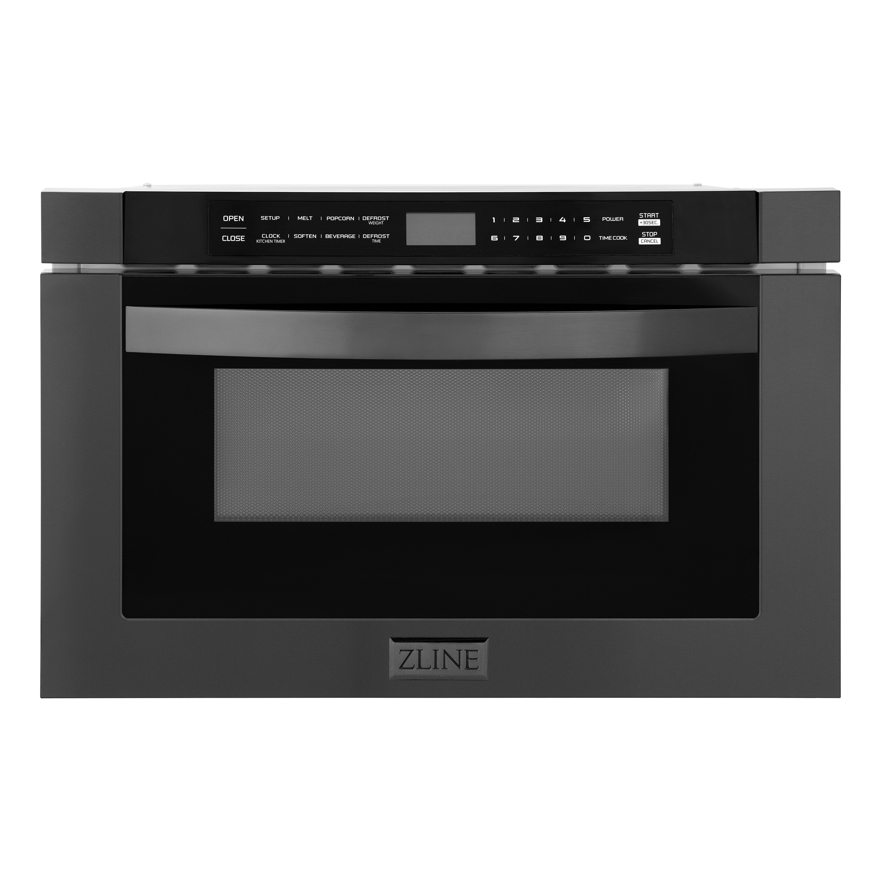 ZLINE KITCHEN & BATH 23.5-in 1.2-cu ft 1000 -Watt Microwave Drawer ( Black Stainless Steel, Modern Handle )