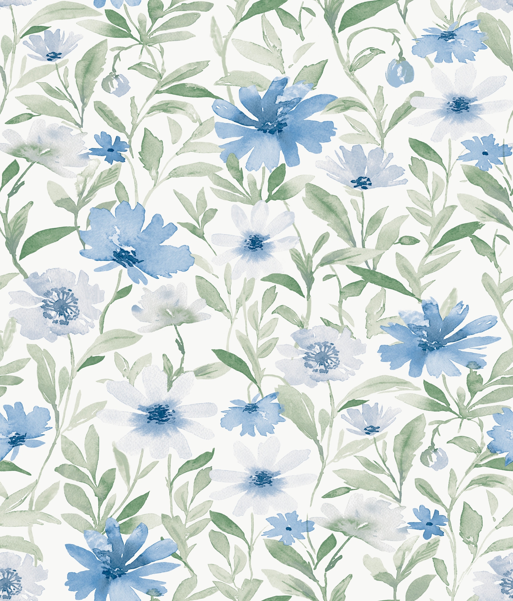 RoomMates RMK12634PL 30.8-sq ft Blue Vinyl Ivy/Vines Self-adhesive Peel and Stick Wallpaper