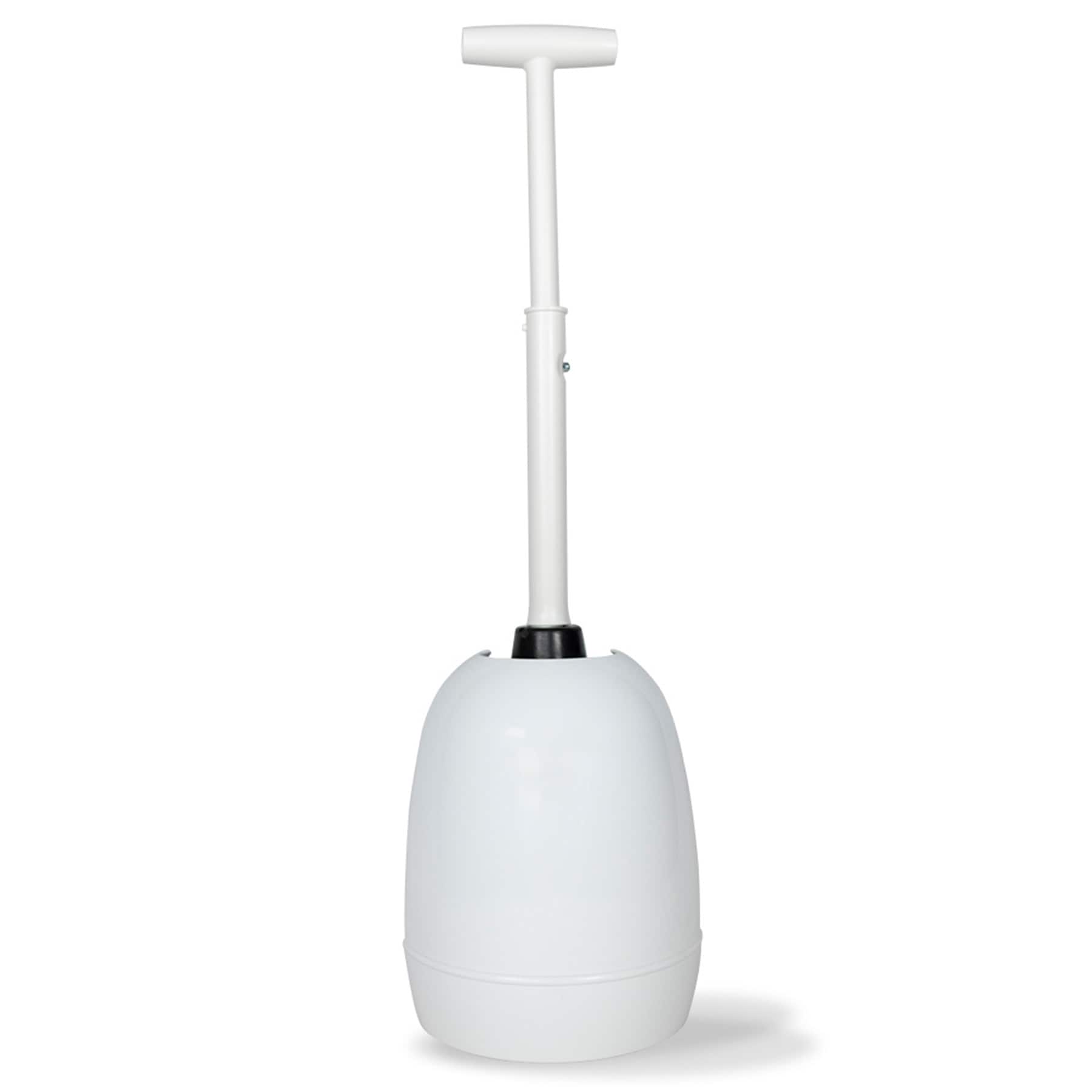 OXO Good Grips Bathroom Hideaway Toilet Brush and Plunger Combination Set  White for sale online