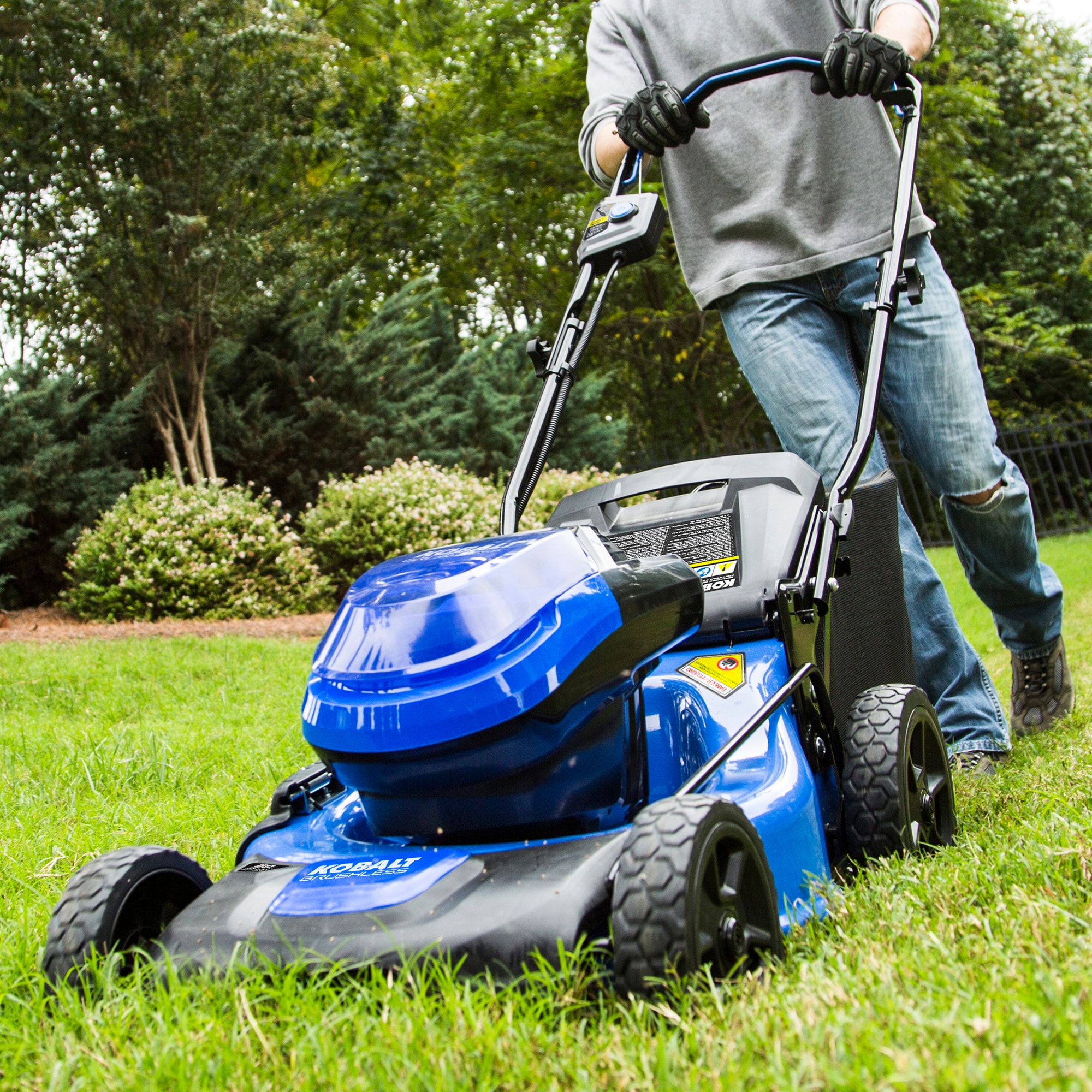 Kobalt 40 volt Max 20 in Cordless Push Lawn Mower 5 Ah 1 Battery and Charger Included in the Cordless Electric Push Lawn Mowers department at Lowes