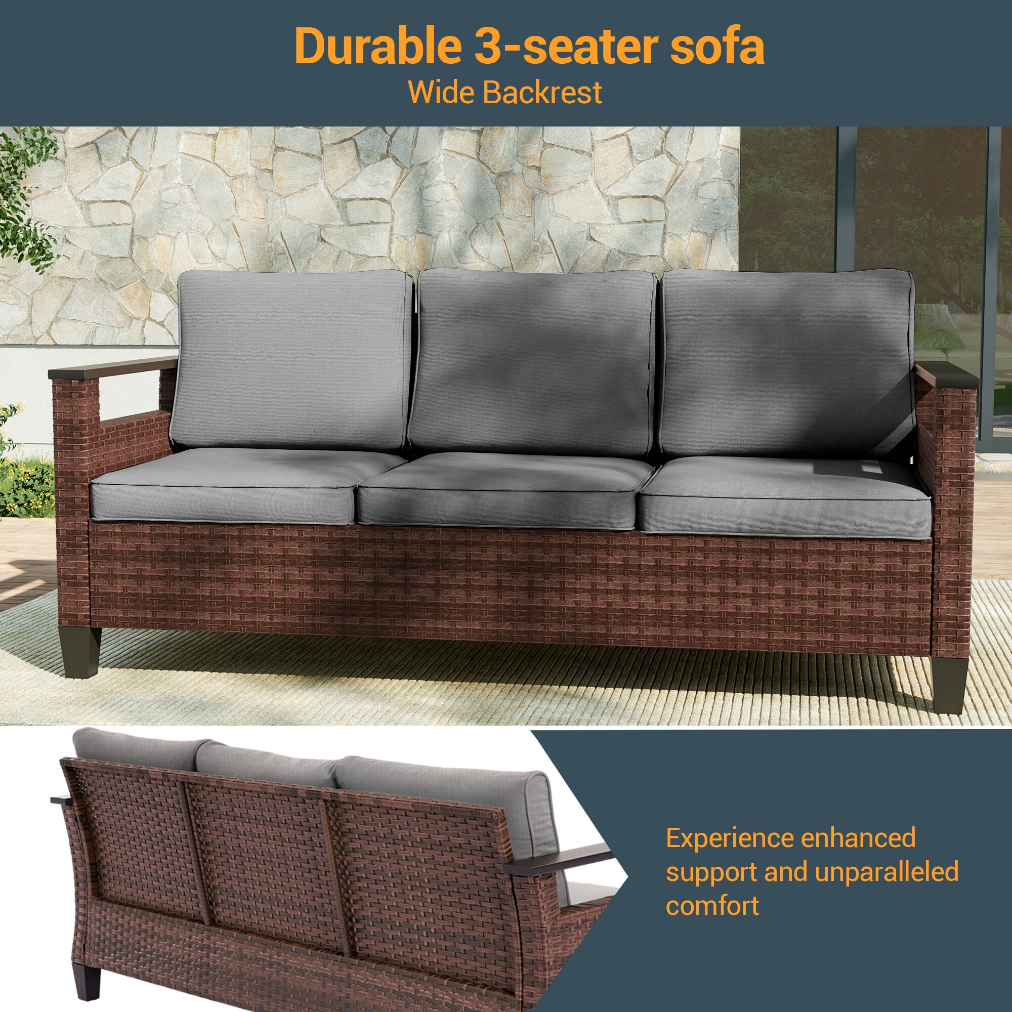 Sonkuki SD-PS-126S1BGY Patio-Conversation-Sets - View #5