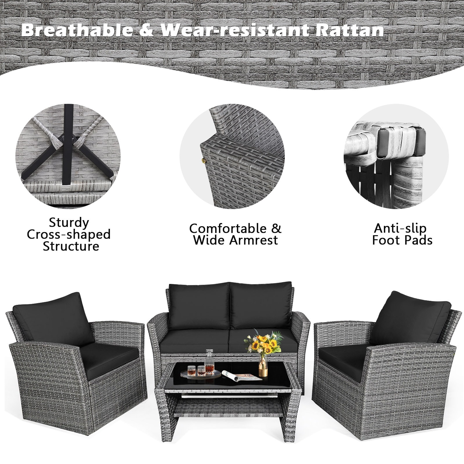 Forclover CKT-175018 Patio-Conversation-Sets - View #16