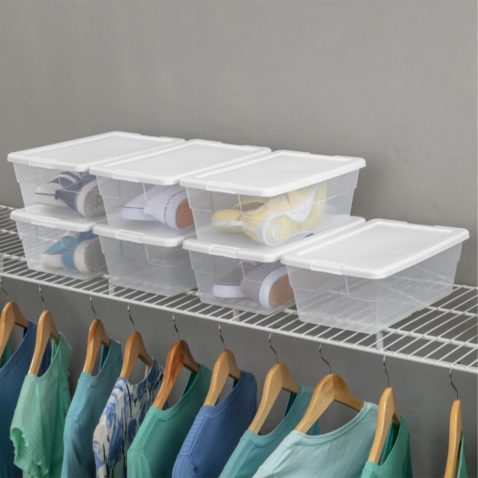 Sterilite Corporation 60-Pack Small 1.5-Gallons (6-Quart) Clear Tote with  Latching Lid in the Plastic Storage Containers department at