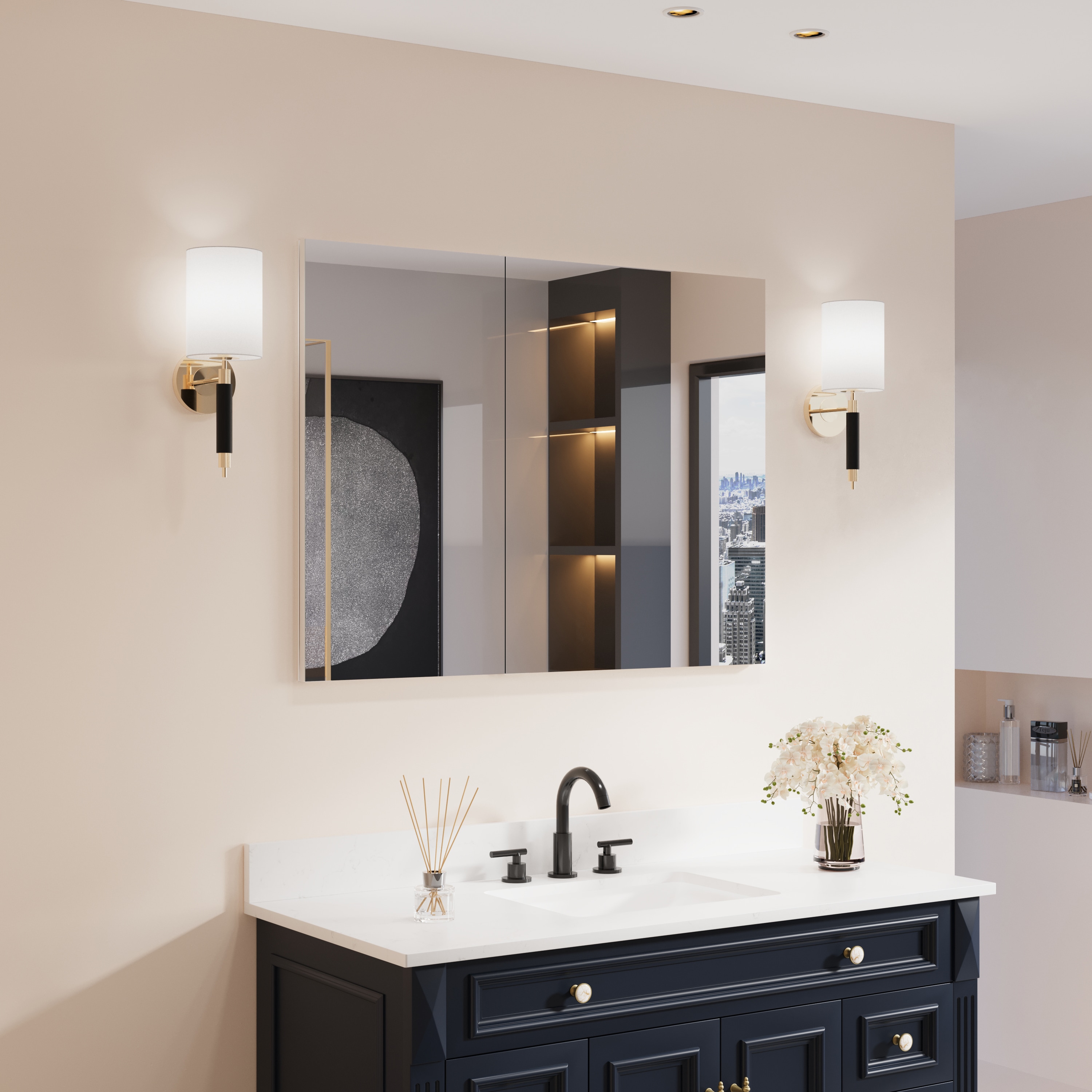 Forclover HBM-2820WH Bathroom-Medicine-Cabinets - View #4