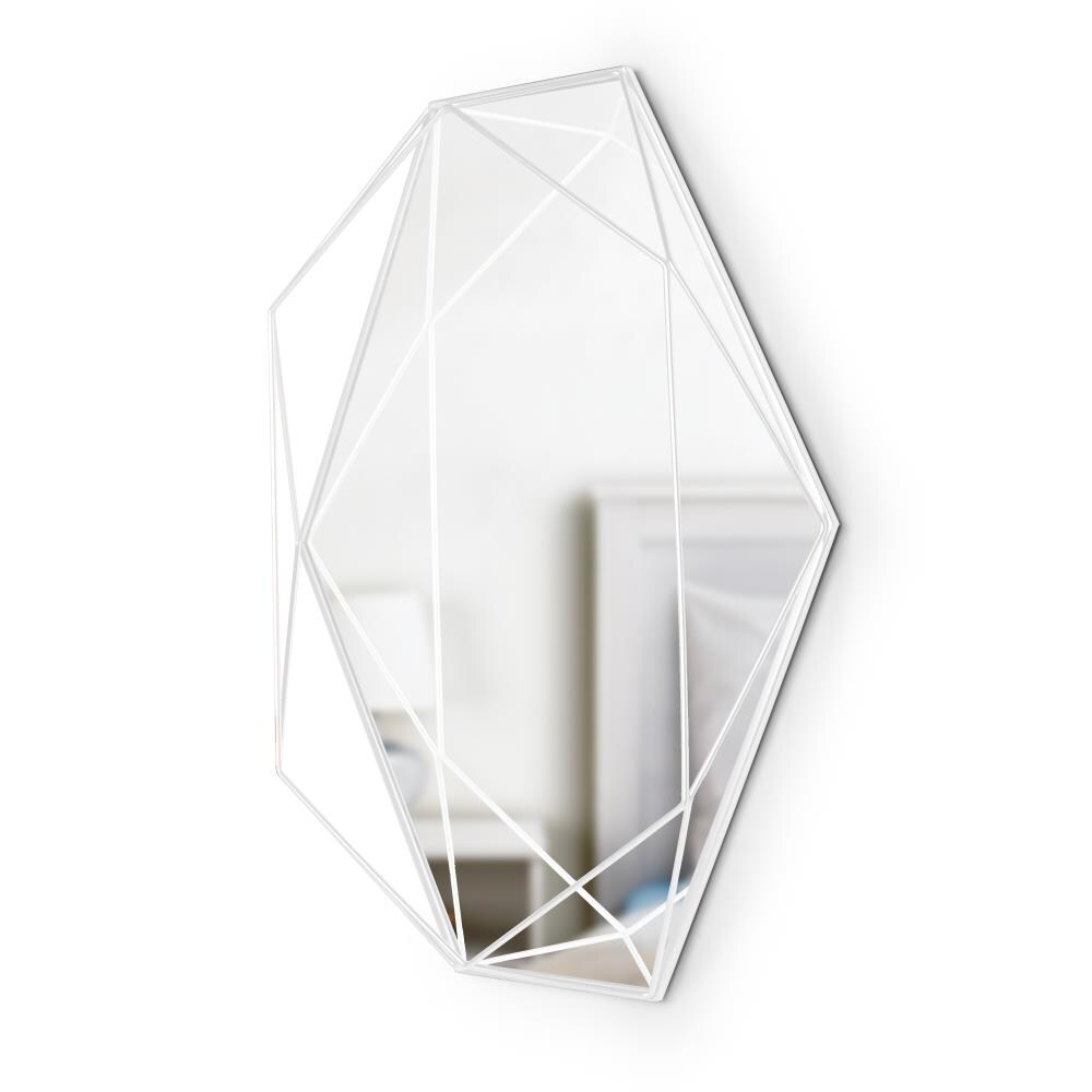 Umbra Prisma  L x 17-in W Oval White Framed Wall Mirror at 