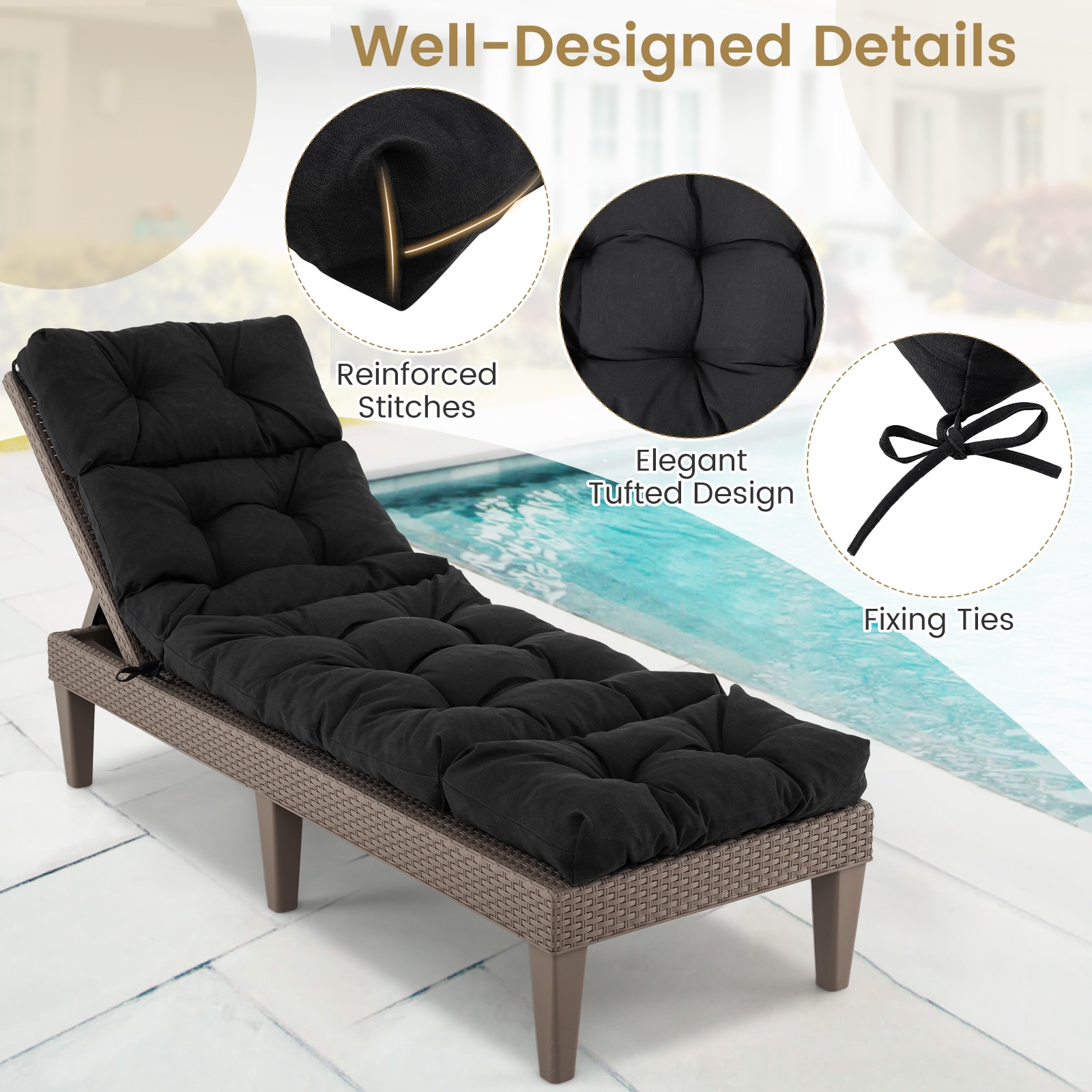 Forclover FBR-233DK Patio-Furniture-Cushions - View #4