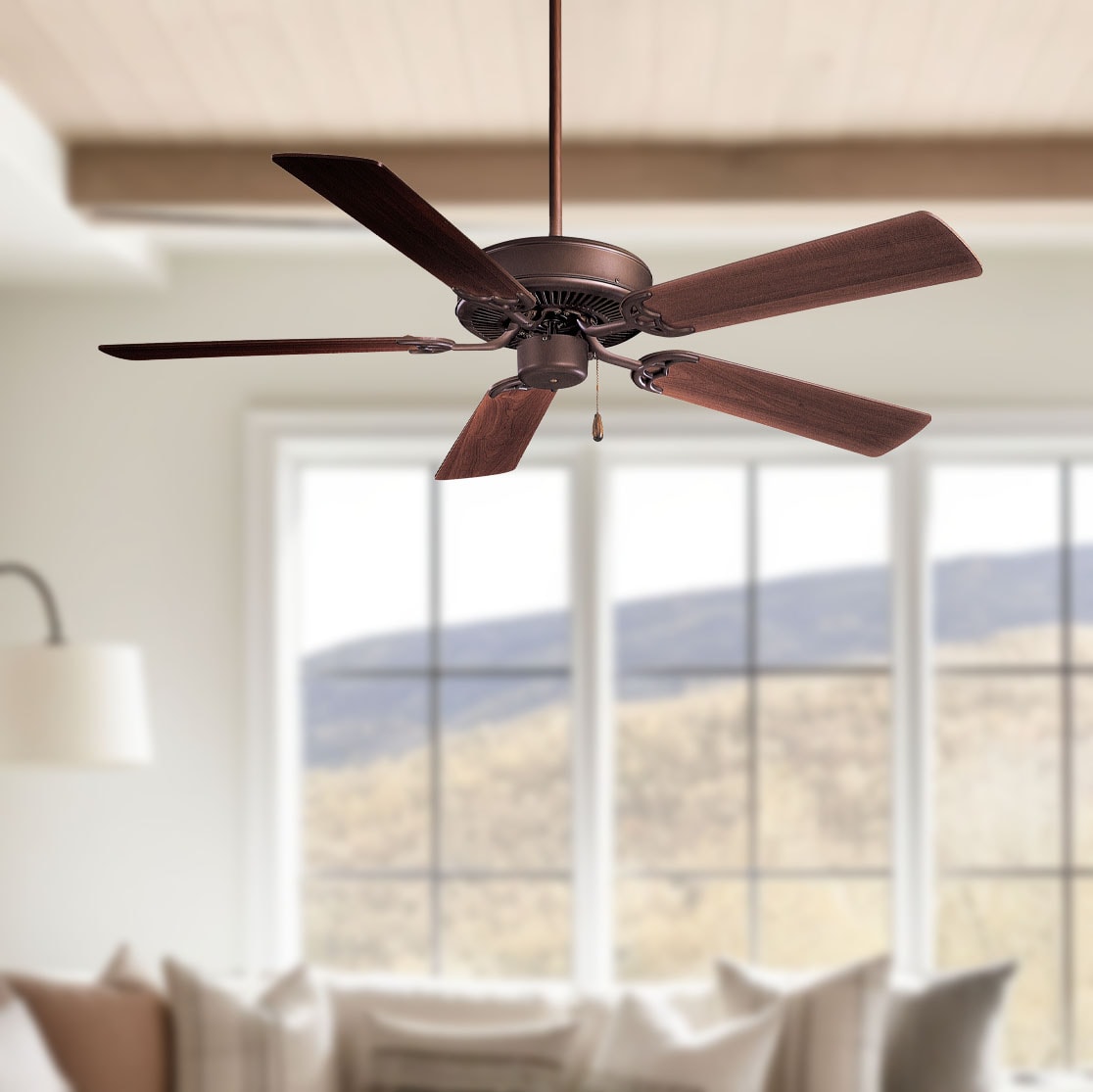 Minka Aire F547-ORB Contractor 52-in Oil Rubbed Bronze with Medium Maple Blades Ceiling Fan Without Light ( 5 -Blade )