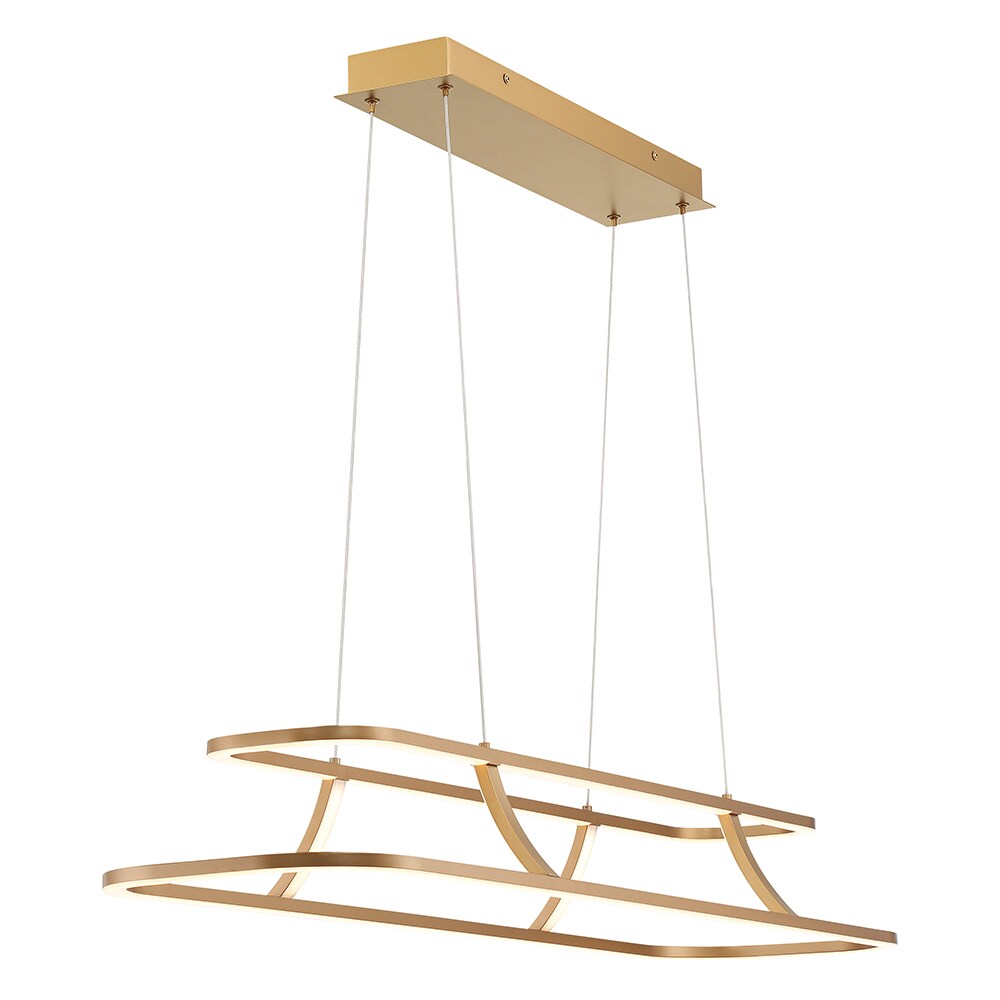 Eurofase 43877-027 Cadoux 1-Light Gold Transitional LED Dry Rated Chandelier