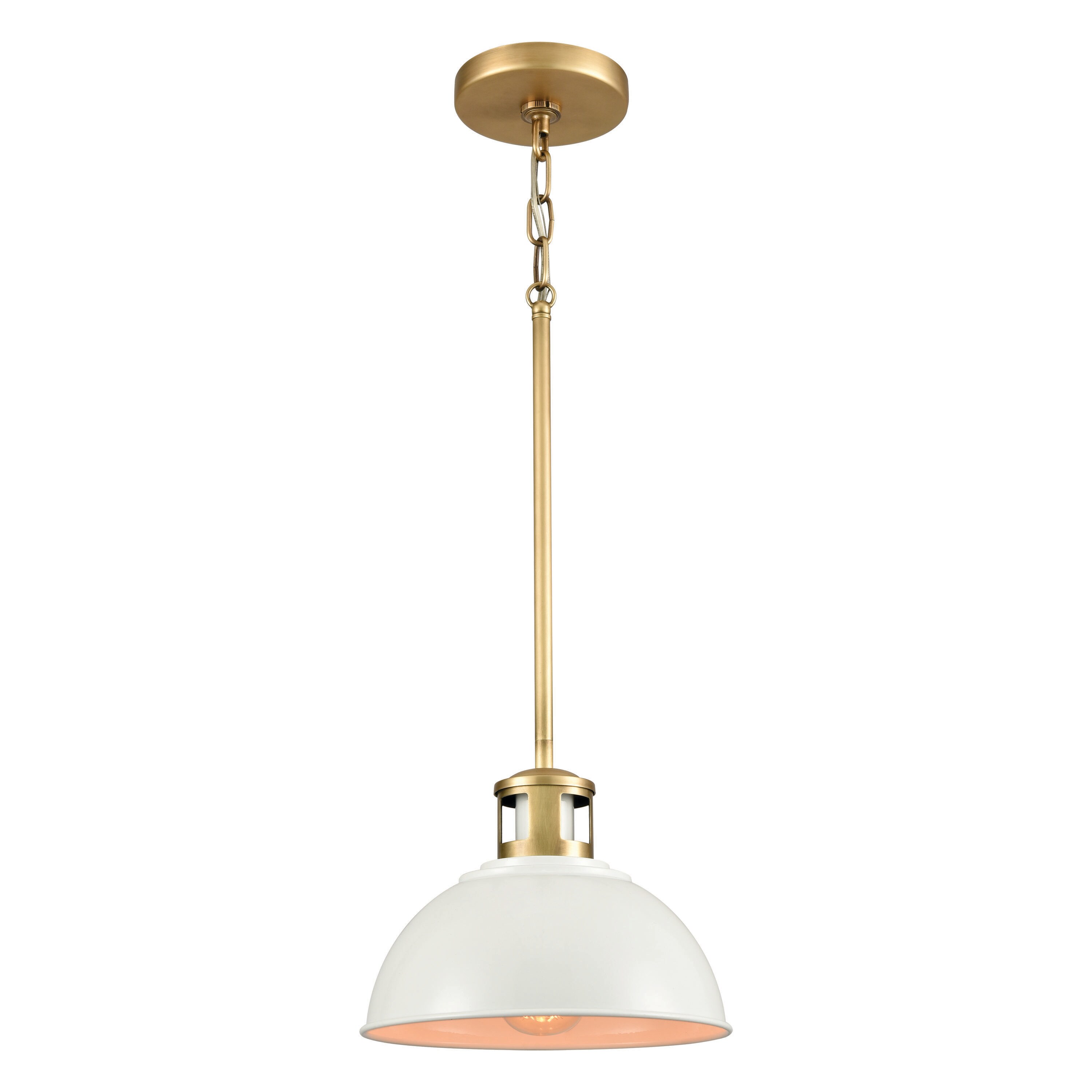 Westmore by ELK Lighting LWPN-210920104 Liz 1 -Light White Transitional Geometric Medium Hanging Pendant light