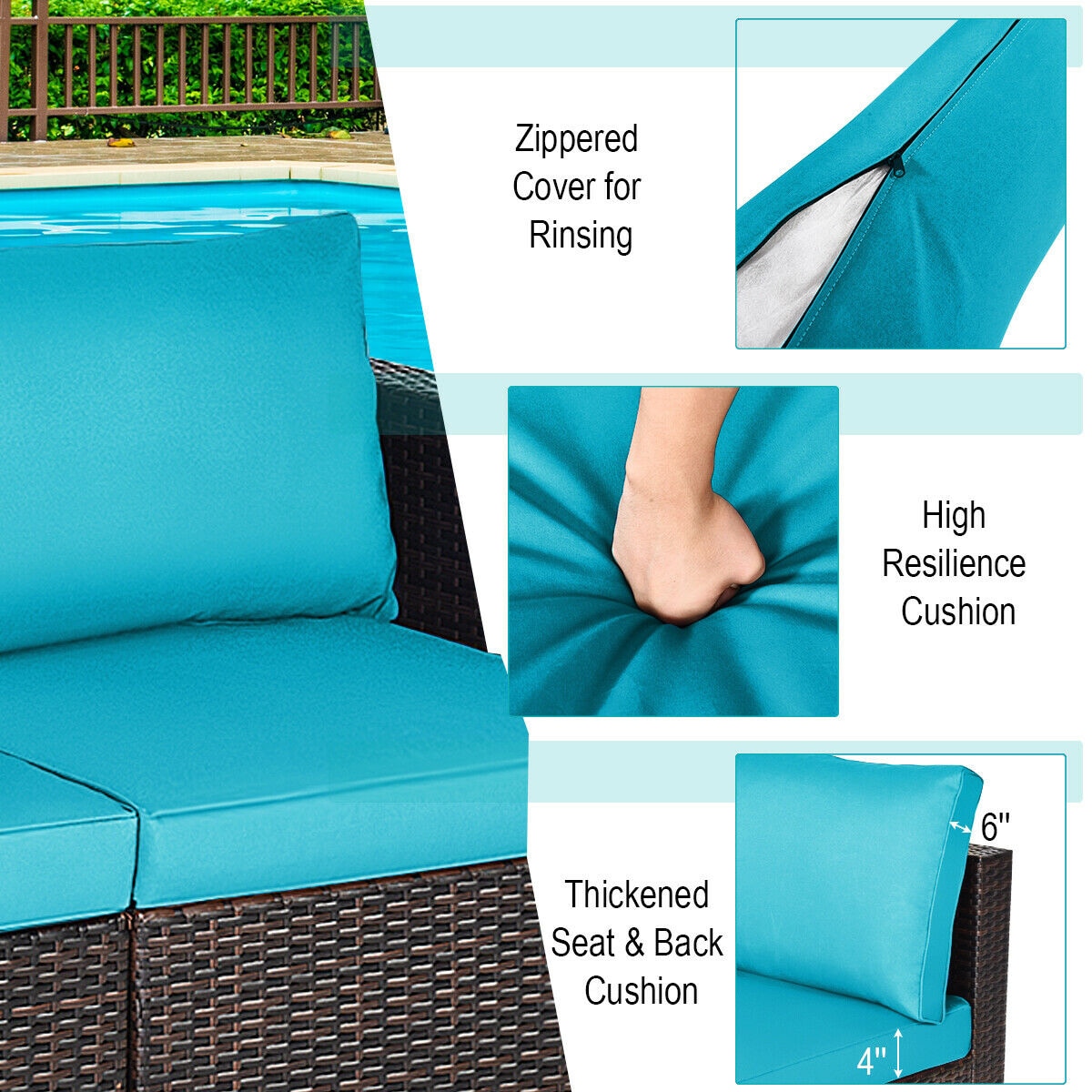 WELLFOR OUG66869TU+ Patio-Conversation-Sets - View #8