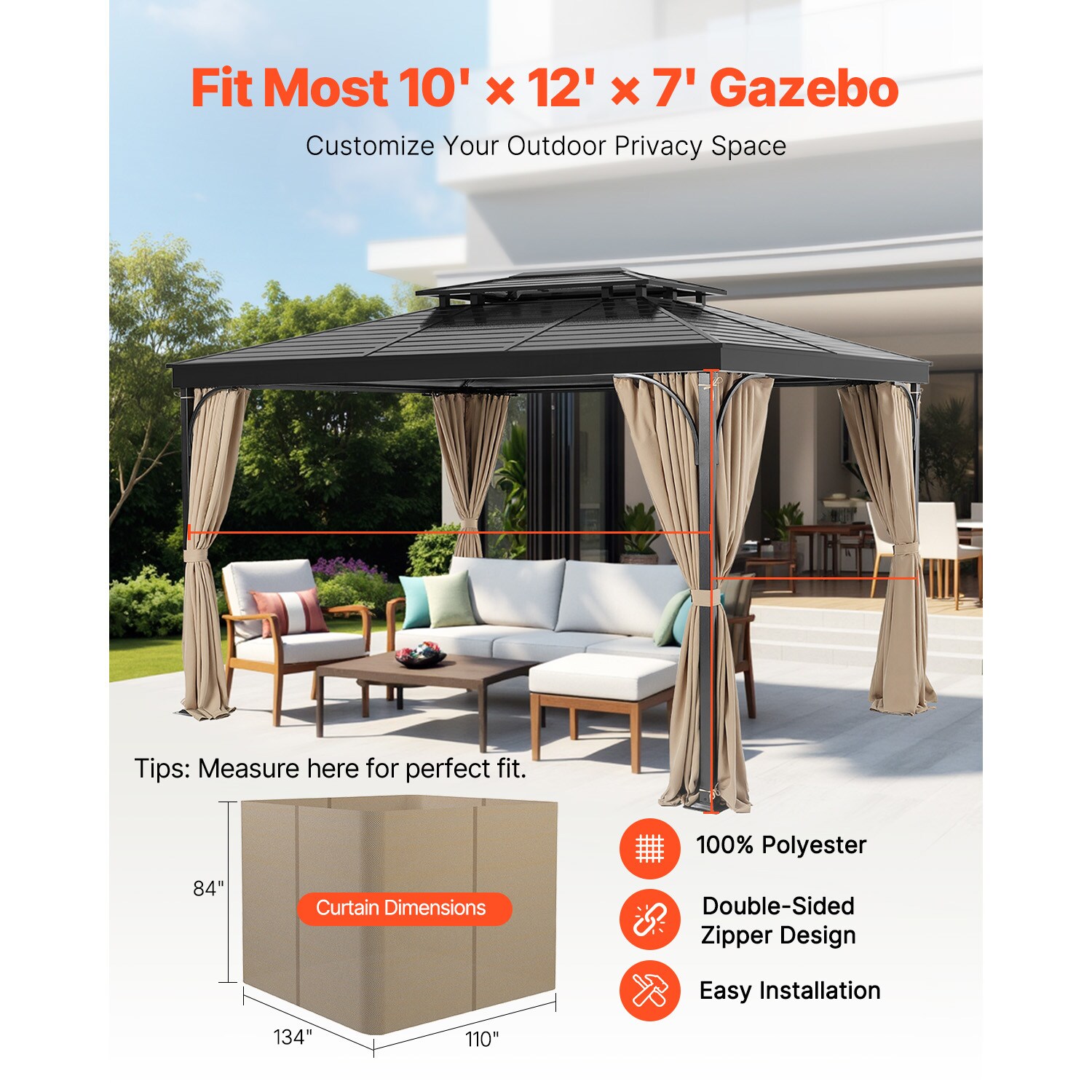 VEVOR SCSMLTCL12FT12199V0 Gazebo-Parts-Accessories - View #2