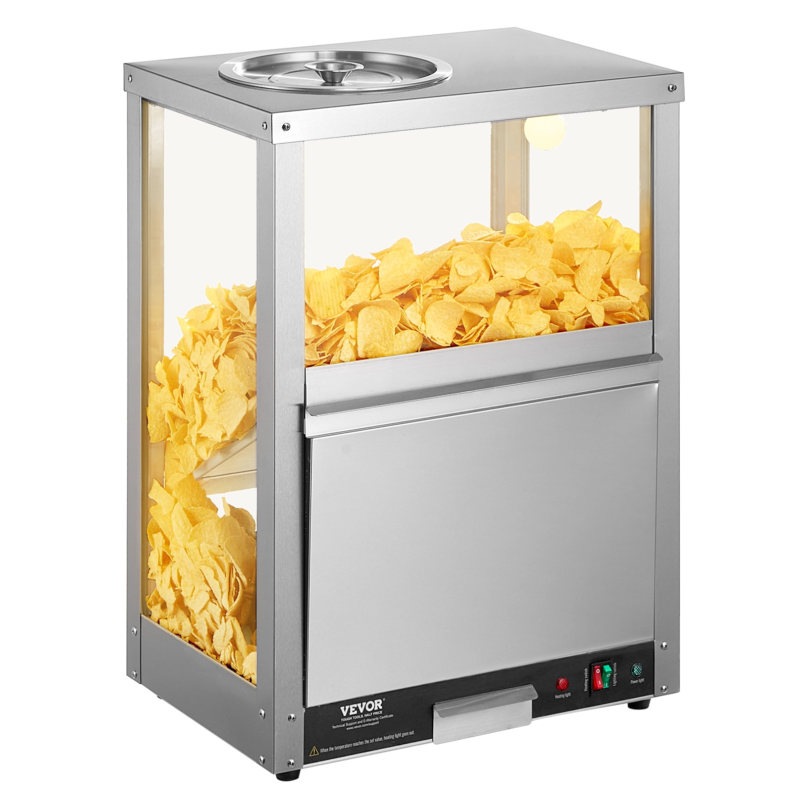 VEVOR SPBWRGRGG-001YXNFV1 2 -Station 84.5-Quart Commercial/Residential Electric Food warmer