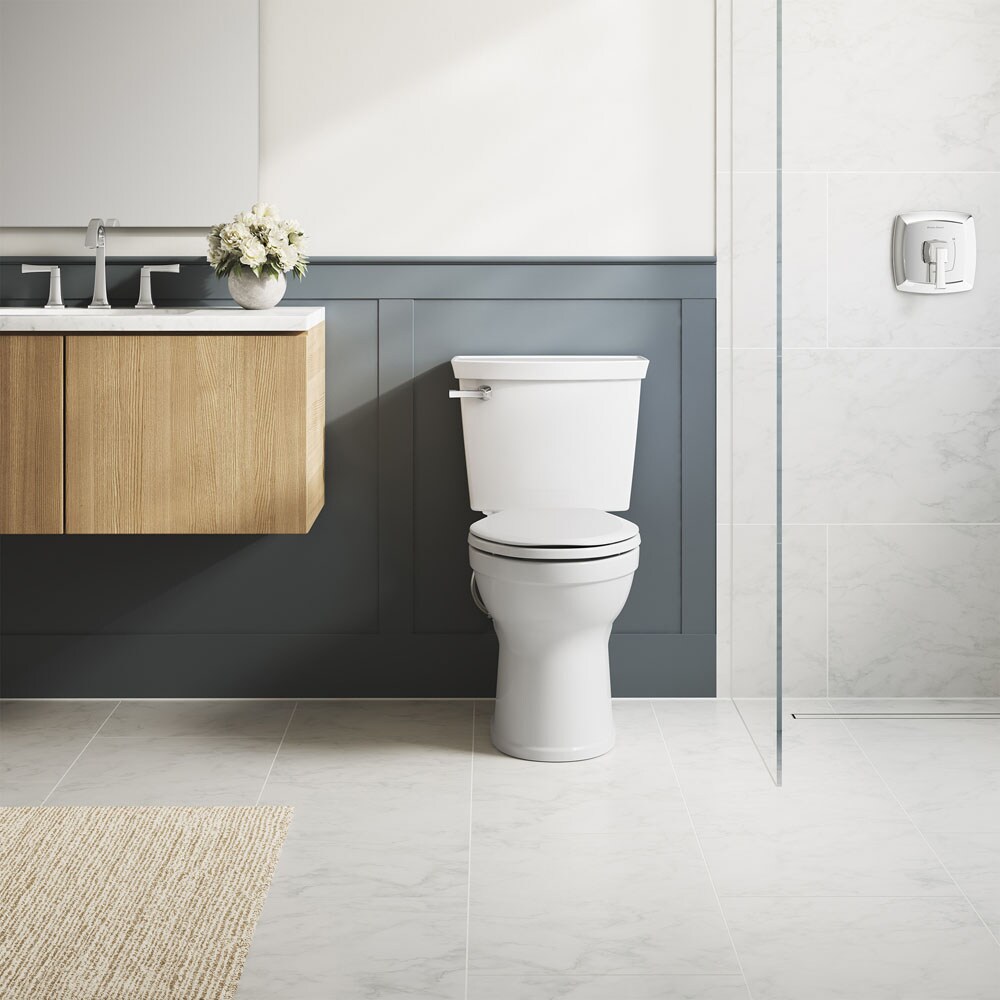 American Standard Champion White Elongated Chair Height 2-piece WaterSense Soft Close Toilet 12-in Rough-In 1.28-GPF