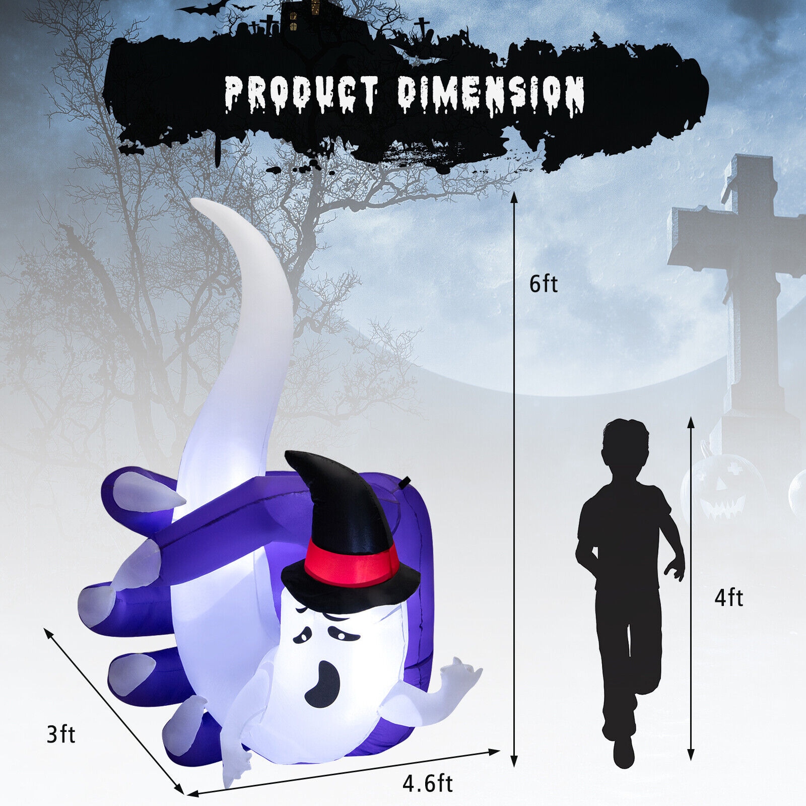 WELLFOR HYG23896US Outdoor-Halloween-Decor - View #2