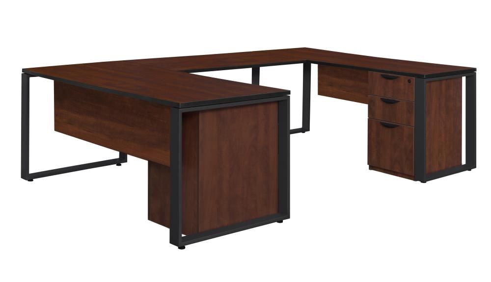 Regency STUDLP663048CHBK Structure 102-in Red Modern/Contemporary U-shaped Desk