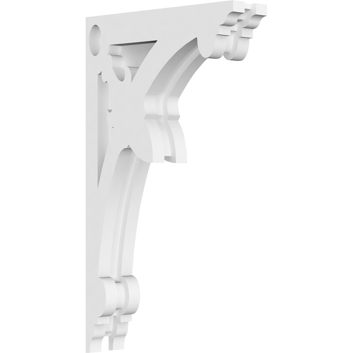 Ekena Millwork CORP01X07X13SK 1.875-in x 7.5-in x 13-in Sellek Unfinished White PVC Paintable Corbel