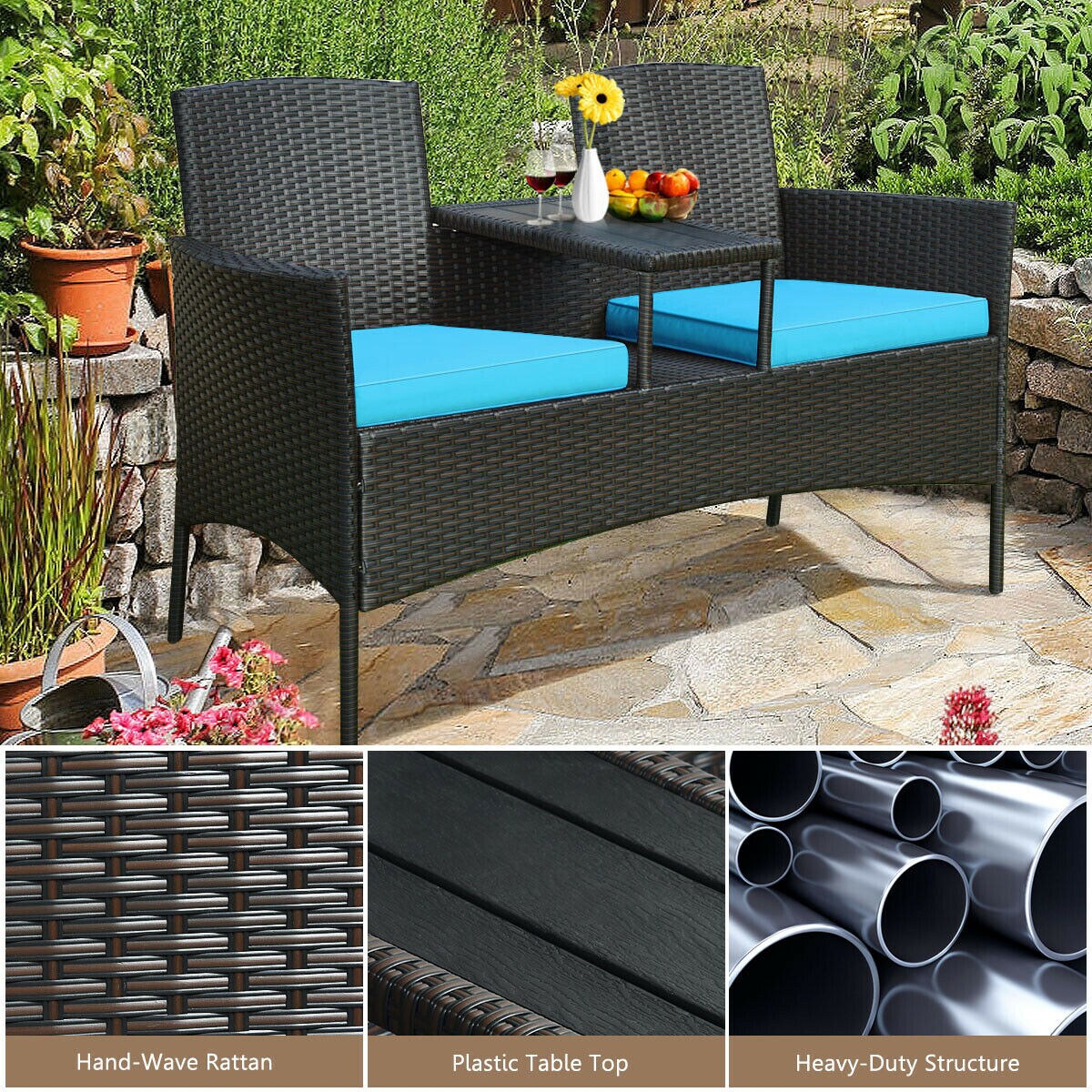 WELLFOR OUJN63233TU Patio-Sofas-Daybeds - View #3
