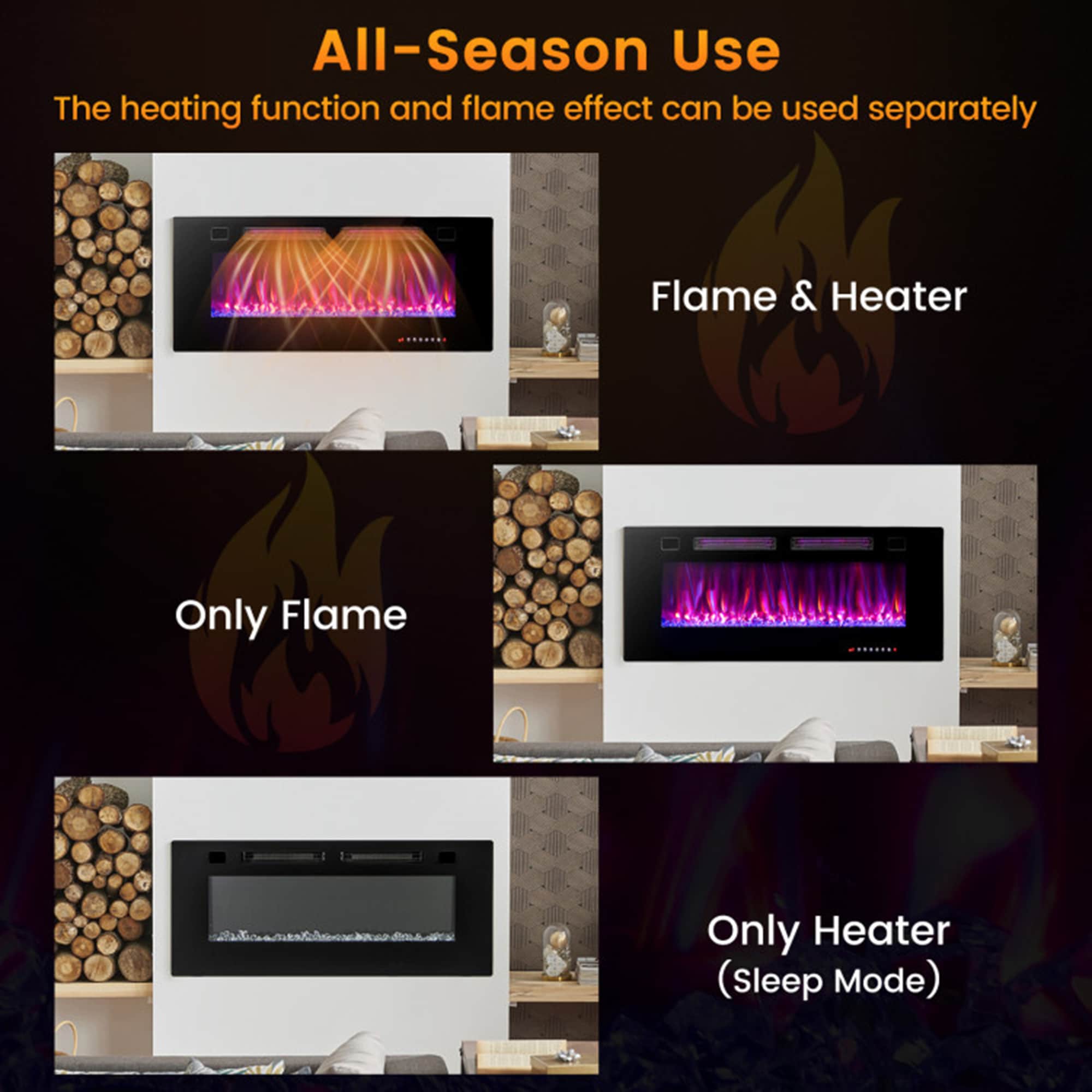 Clihome VL-WM42 Electric-Fireplaces - View #8