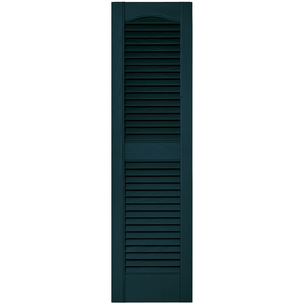 Vantage V1711243166 12-in W x 43-in H Indigo Blue Louvered Exterior Shutters ( 1 -Pack )