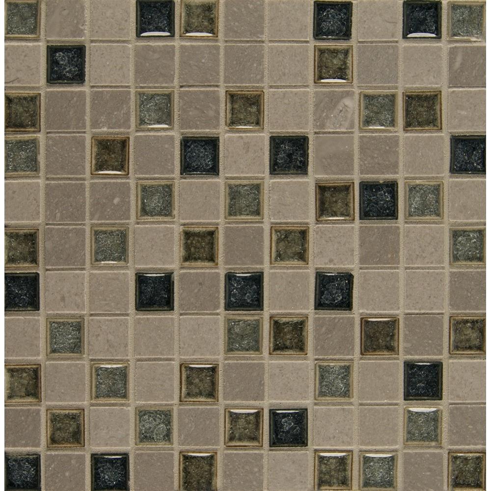 Bedrosians DECKISFAT11B Kismet Fate 12-in x 12-in Multi-finish Natural Stone Marble Uniform Squares Tile (1-sq. ft/ Piece)
