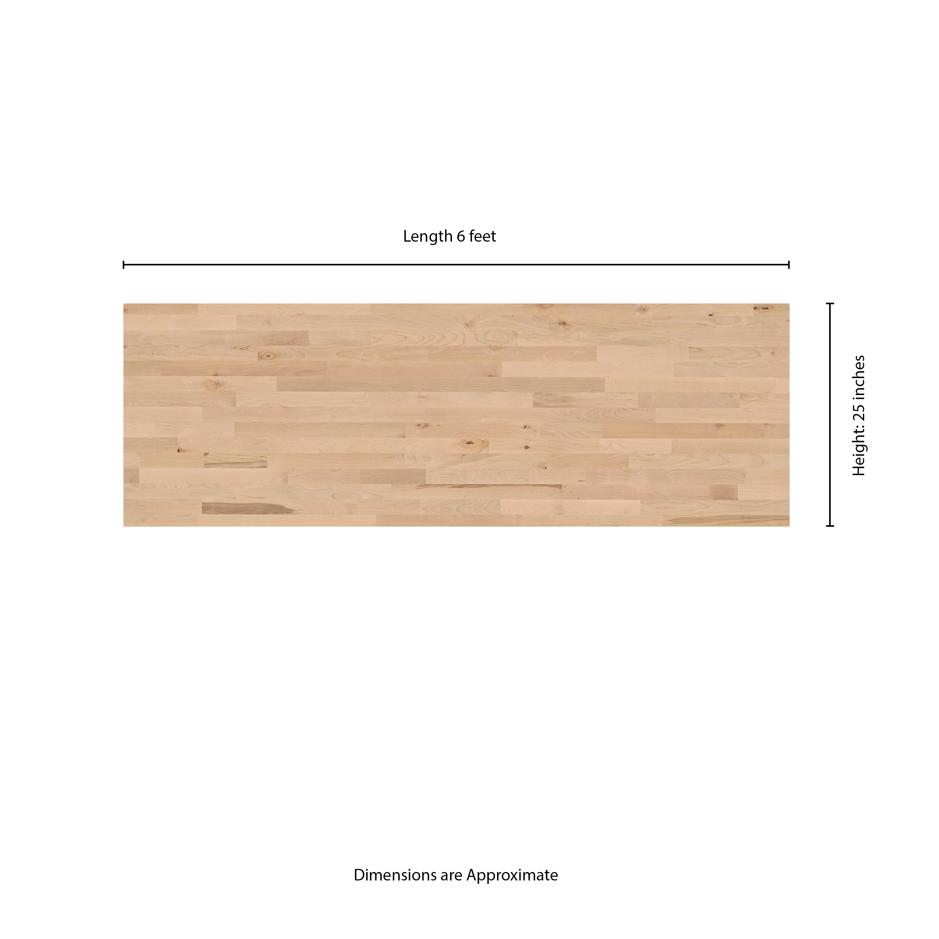 WonderLand Birch Unfinished Natural Wood Butcher Block Countertop