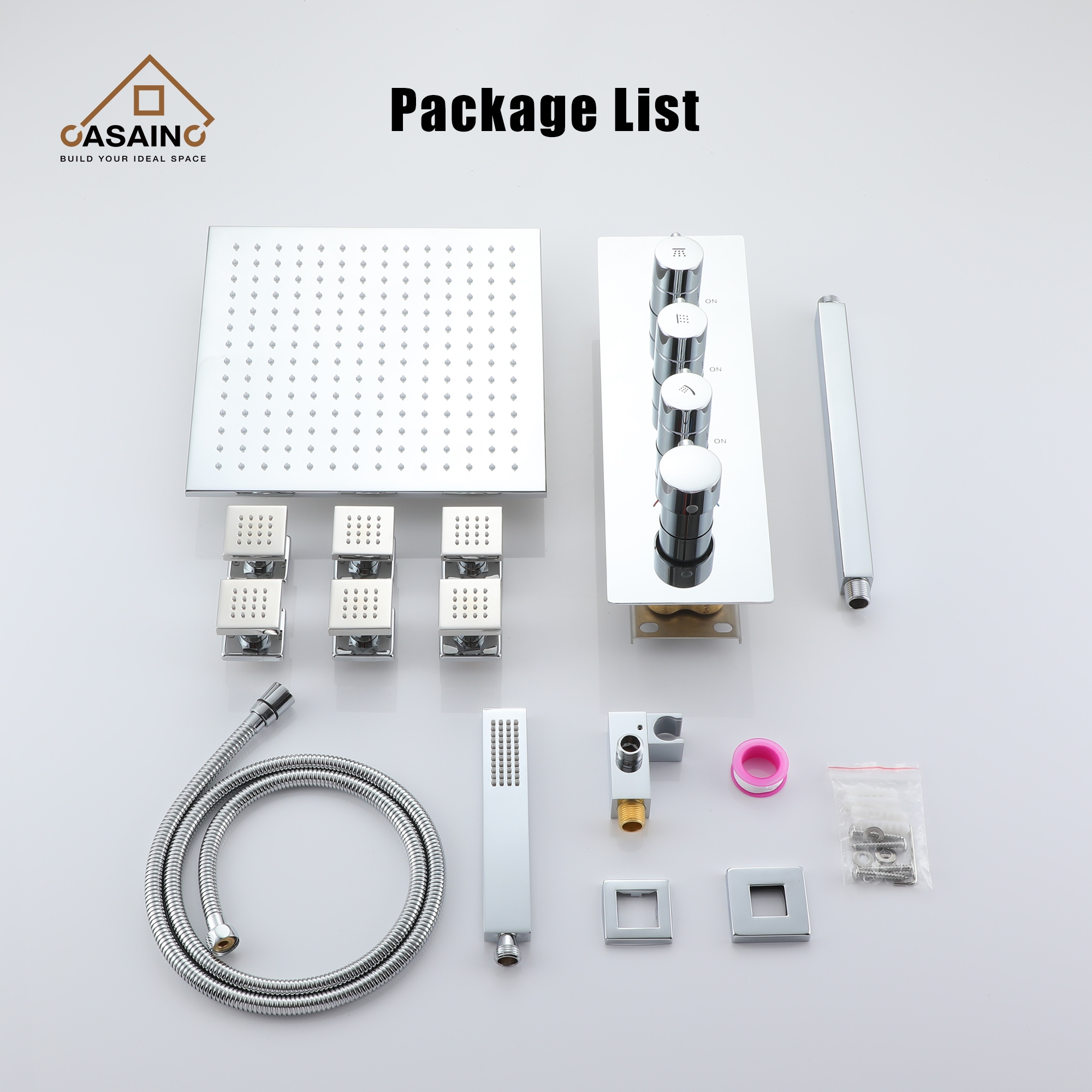 CASAINC WE-SS08CH Showerhead-Bar-Panels - View #3